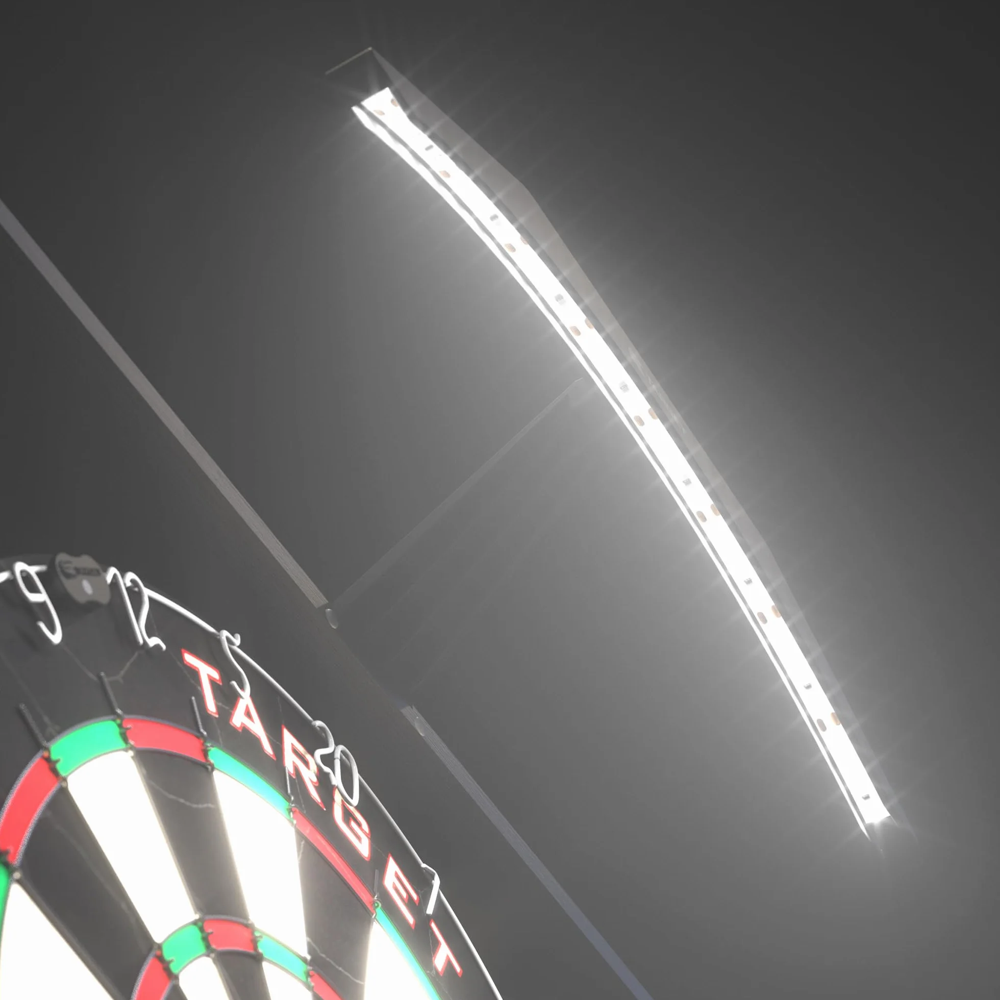 Target Darts Arc Dartboard LED Light Sicurezza Fits All Dart Boards Easy Assembly Bright Lighting