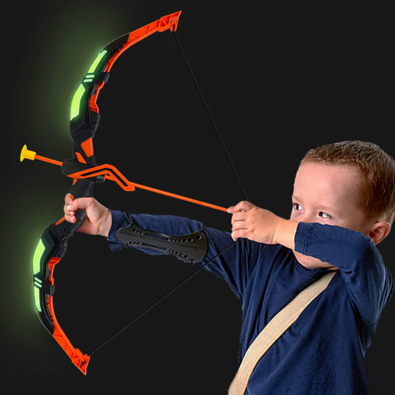 RedCrab Arco e Frecce per Bambini con Luci LED, Set Giocattoli 10 Frecce Ventosa