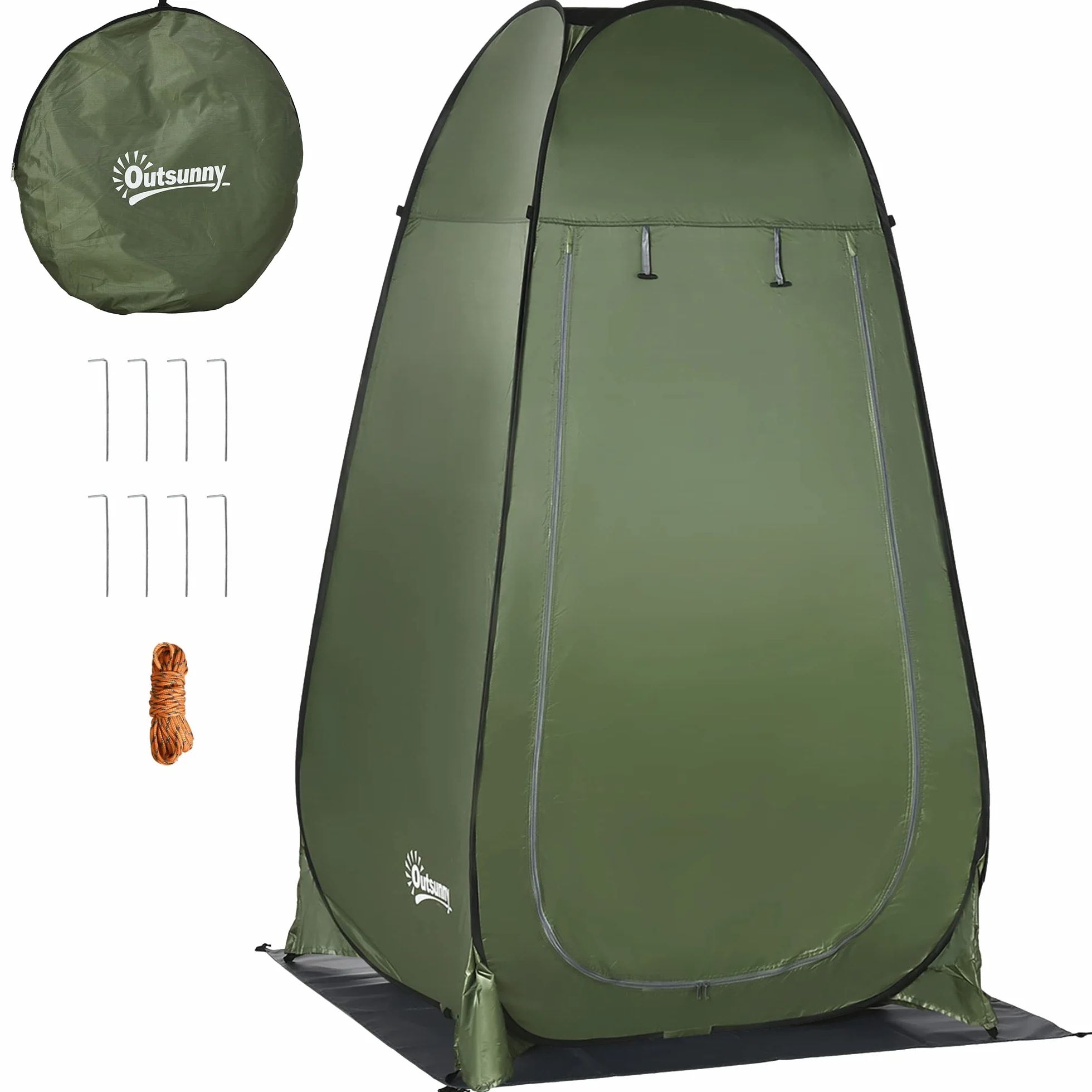 Outsunny Tenda Doccia da Campeggio Portatile 126x124x189 cm