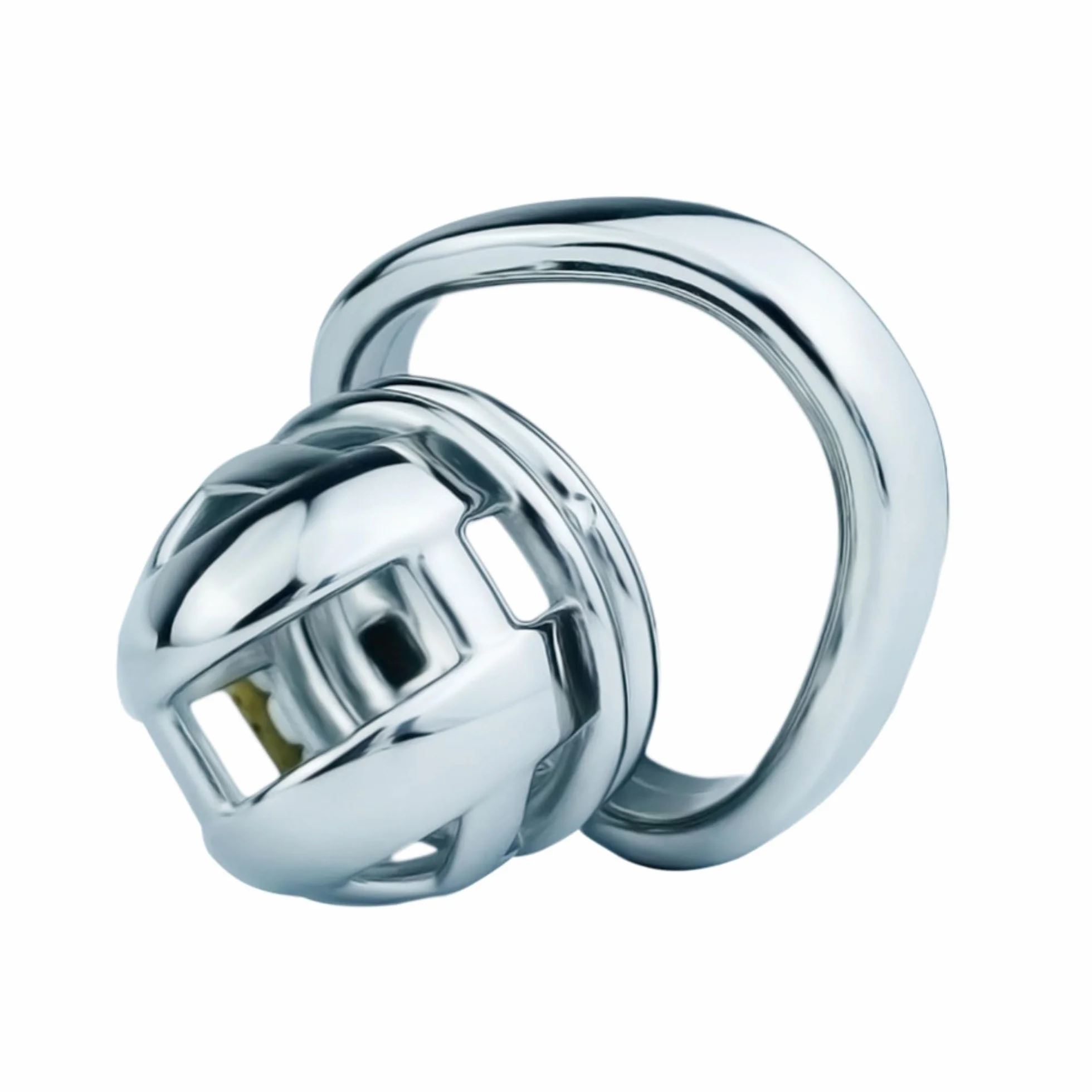 Anello da Appendere da Uomo in Acciaio Inossidabile con Chiusura Nascosta Anti-Spostamento 40mm 45mm 50mm 55mm