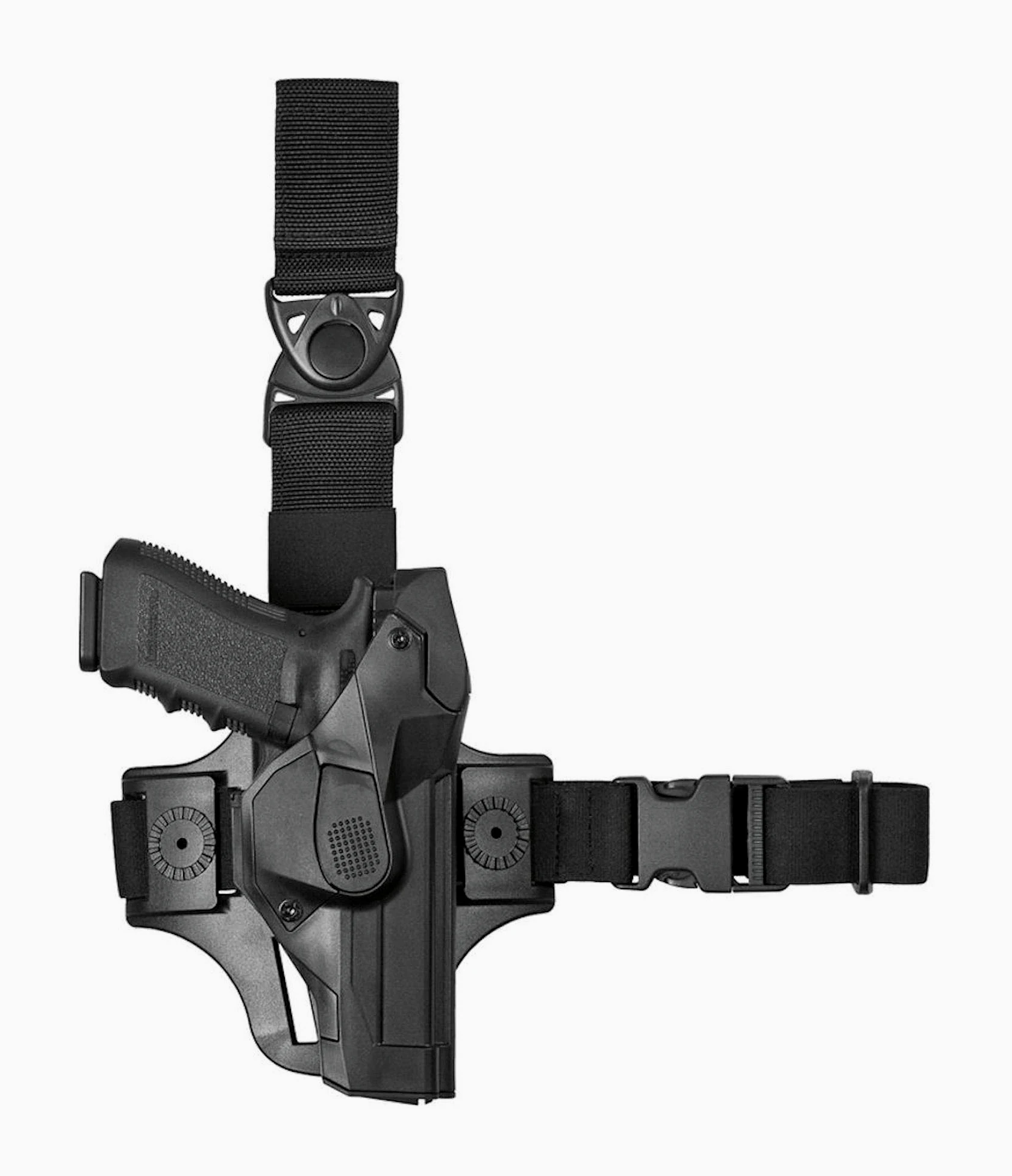 Fondina Vega cosciale cama DCHT800 polimero per beretta 92 98 - Opzione NERO-U