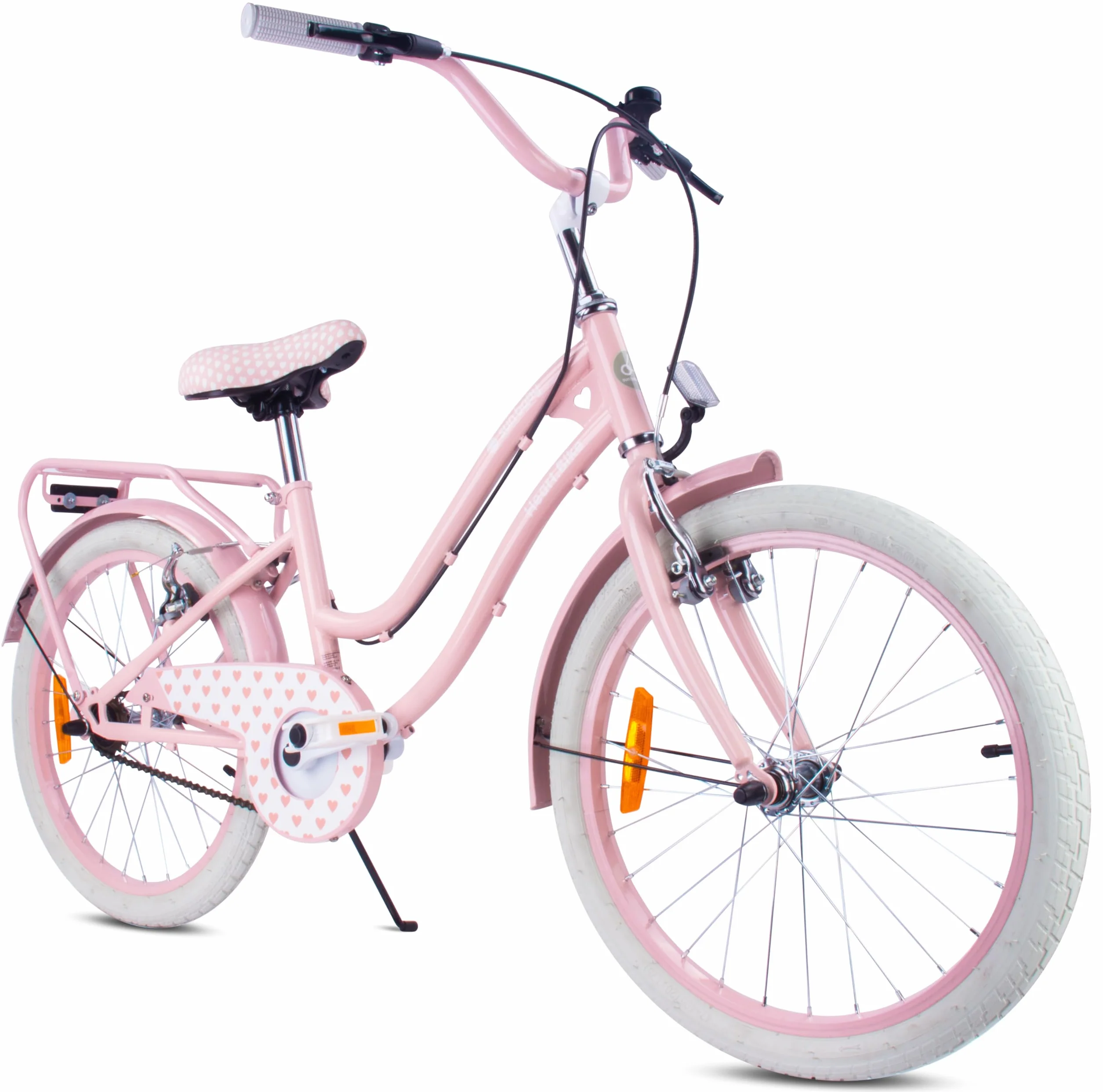 Sun Baby Heart Bike Bicicletta Bambina 20/24 Pollici V-Brake Cestino Campanello Portapacchi Cavalletto