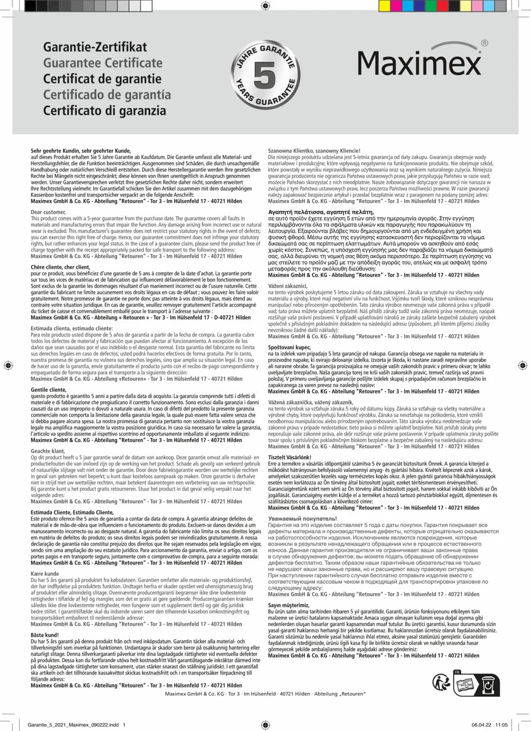 Maximex Pedana Pieghevole Grigio Nero