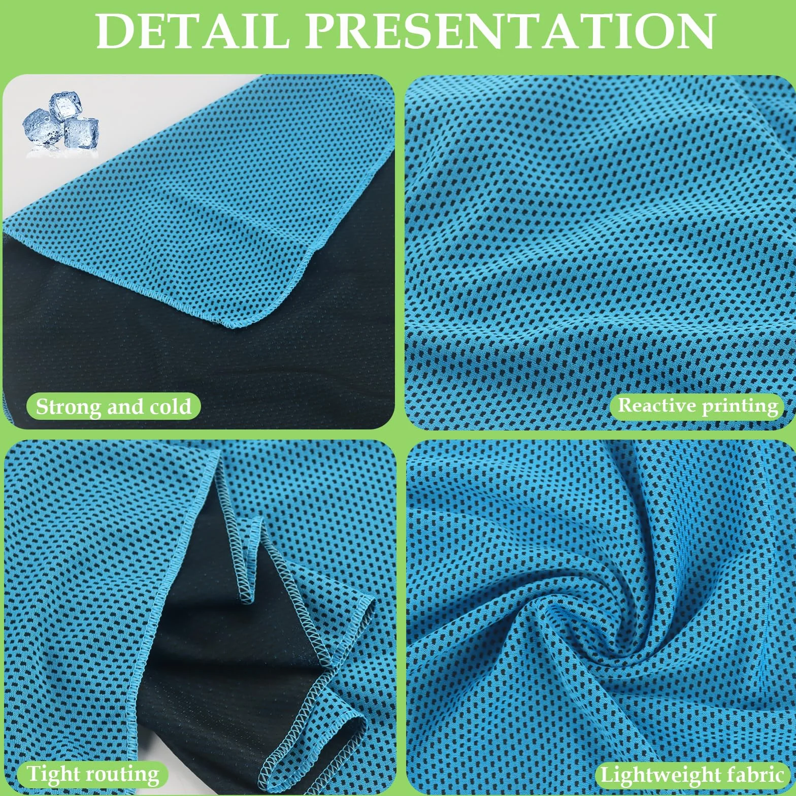 Asciugamano Di Raffreddamento In Microfibra 30x100 cm Per Fitness, Sport, Golf, Yoga