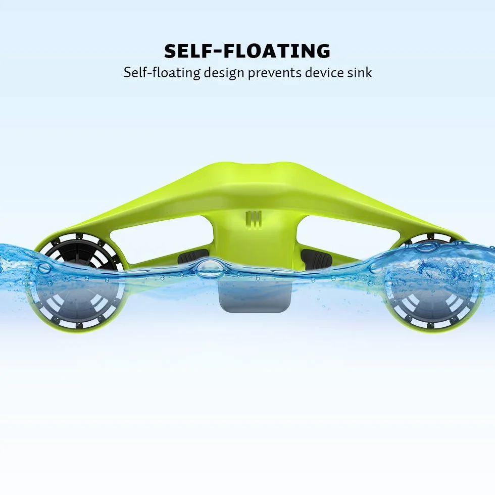 Asiwo Seascooter Elettrico Subacqueo con Action Camera Mount - Scooter Marino a Doppio Motore Impermeabile per Immersioni e Snorkeling