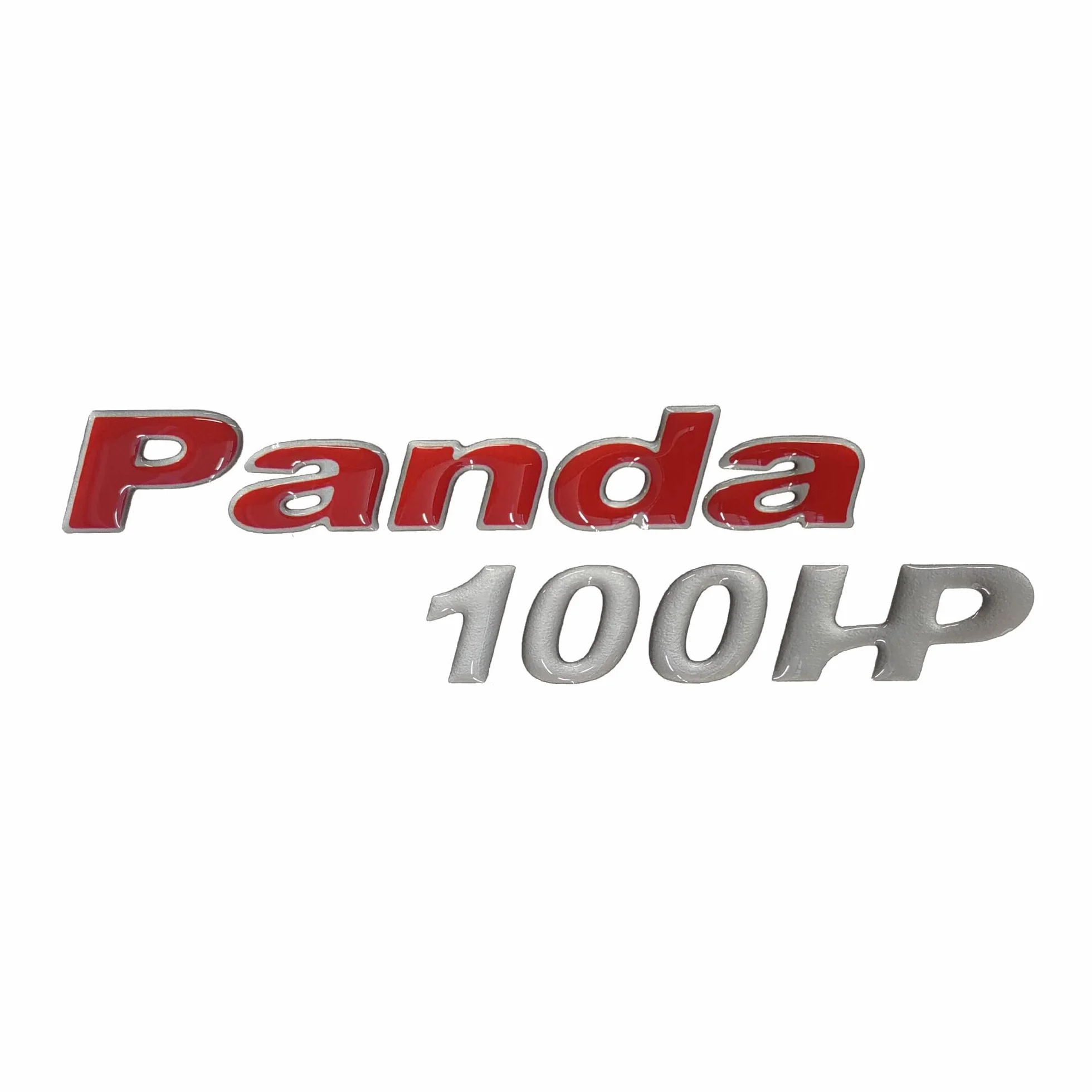 labelbike - Adesivo 3D Scritta Panda 100HP Auto Emblema in Resina compatibile con Fiat Panda
