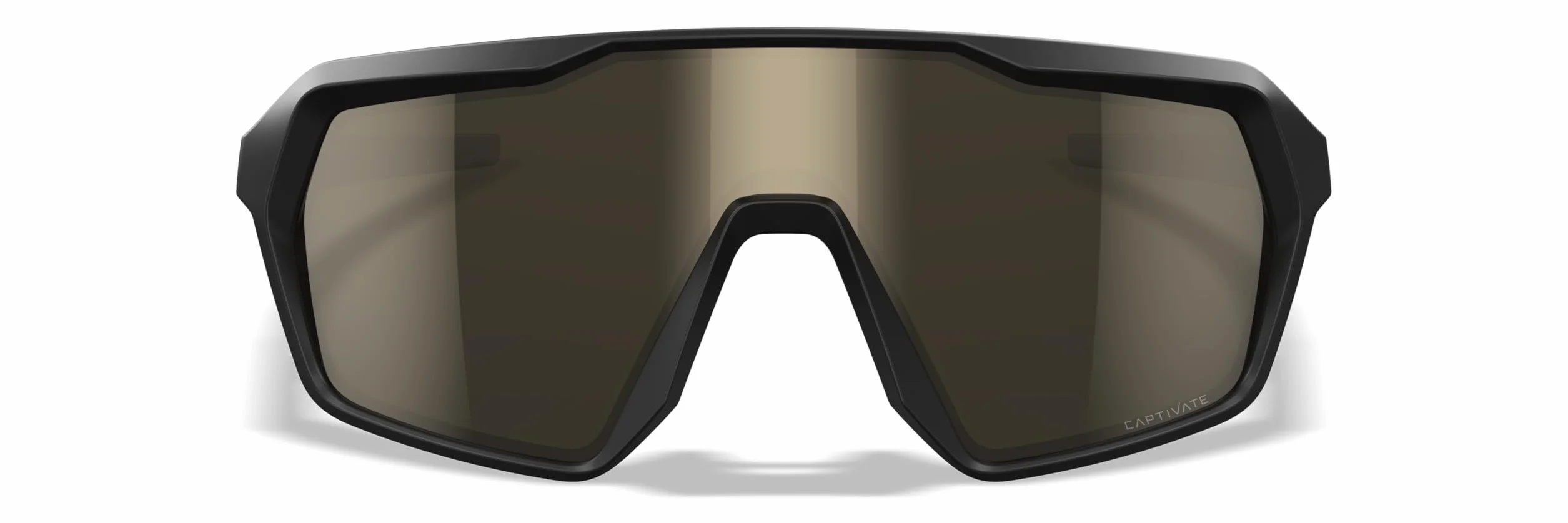 Wiley X Citadel Shield okulary przeciwsłoneczne ochronne UV tarcze strzeleckie wędkarskie rowerowe czarno-oprawione brązowe soczewki lustrzane tungstenowe