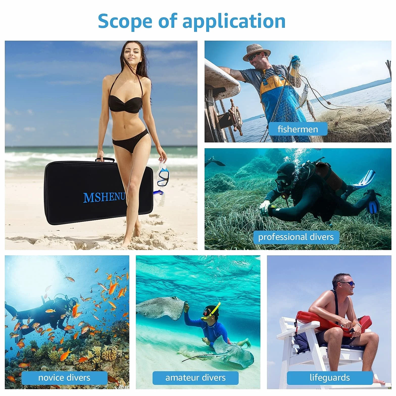 Mini Bombola da Sub 1L Kit Snorkeling con Borsa Impermeabile e Pompa a Mano