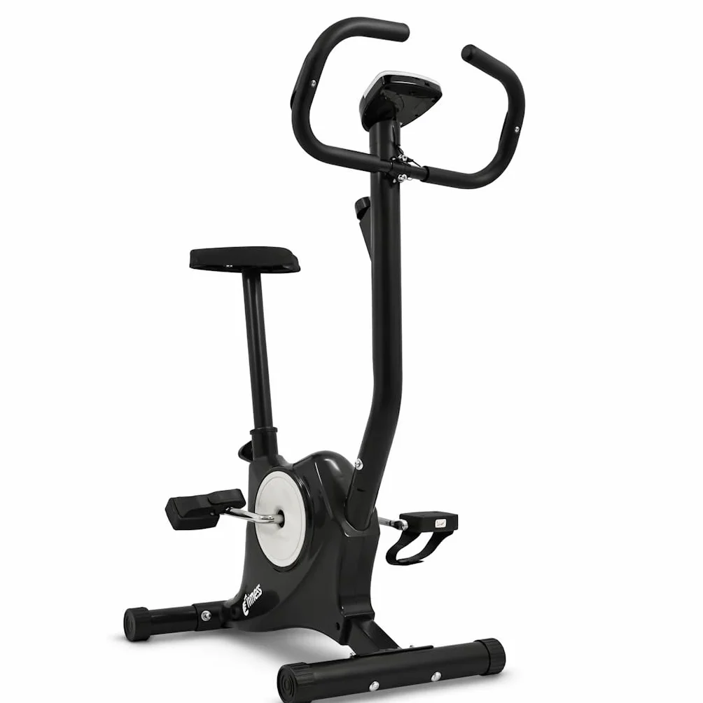 Cyclette Bike da Camera per Dimagrire e Tonificare Glutei e Gambe, Resistenza Regolabile Sensori Cardio Display LCD Sella Regolabile Allenamento Fitness