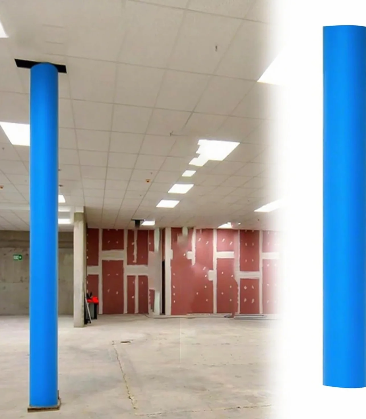 Imbottitura Palo Avvolgente 150cm Colonna Protettiva Garage 80mm