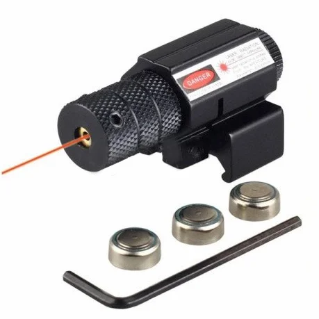 DELTA Mirino Laser Rosso Metallo 21 11 mm Tactics Softair Punto Rosso Classe 2