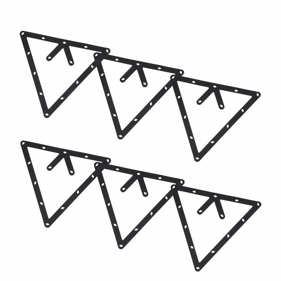 Set di 6 Supporti per Palle da Biliardo a Triangolo, Foglio di Triangolo da Biliardo, Moderno, per Tavoli da Biliardo