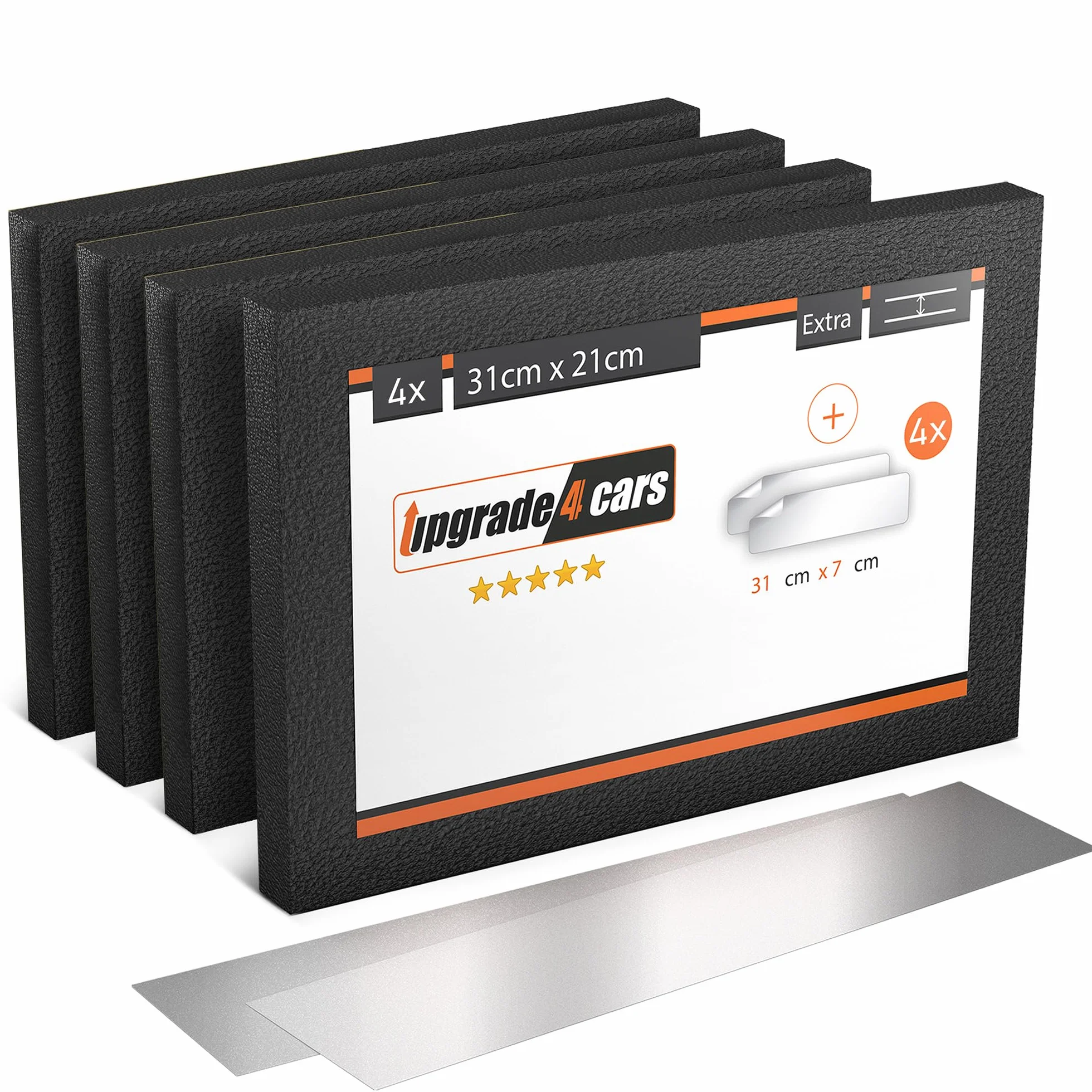 Upgrade4cars Paracolpi Garage Auto da Muro Nero |4 x Pannello Gommapiuma Adesiva Proteggi Portiere | Protezione Paraurti