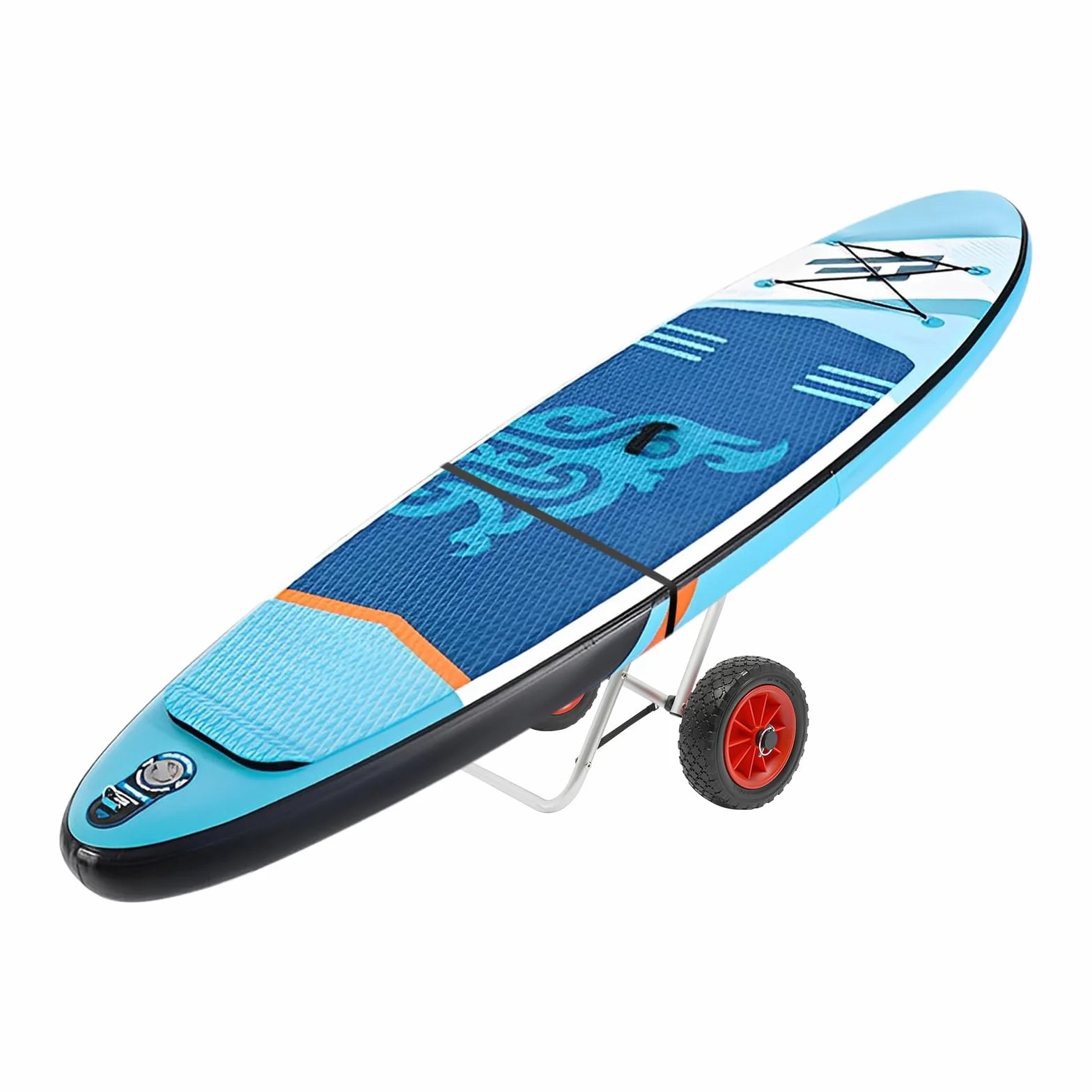 Canoa, carrello regolabile in alluminio pieghevole per kayak fino a 80 kg con ruote gonfiabili in poliuretano