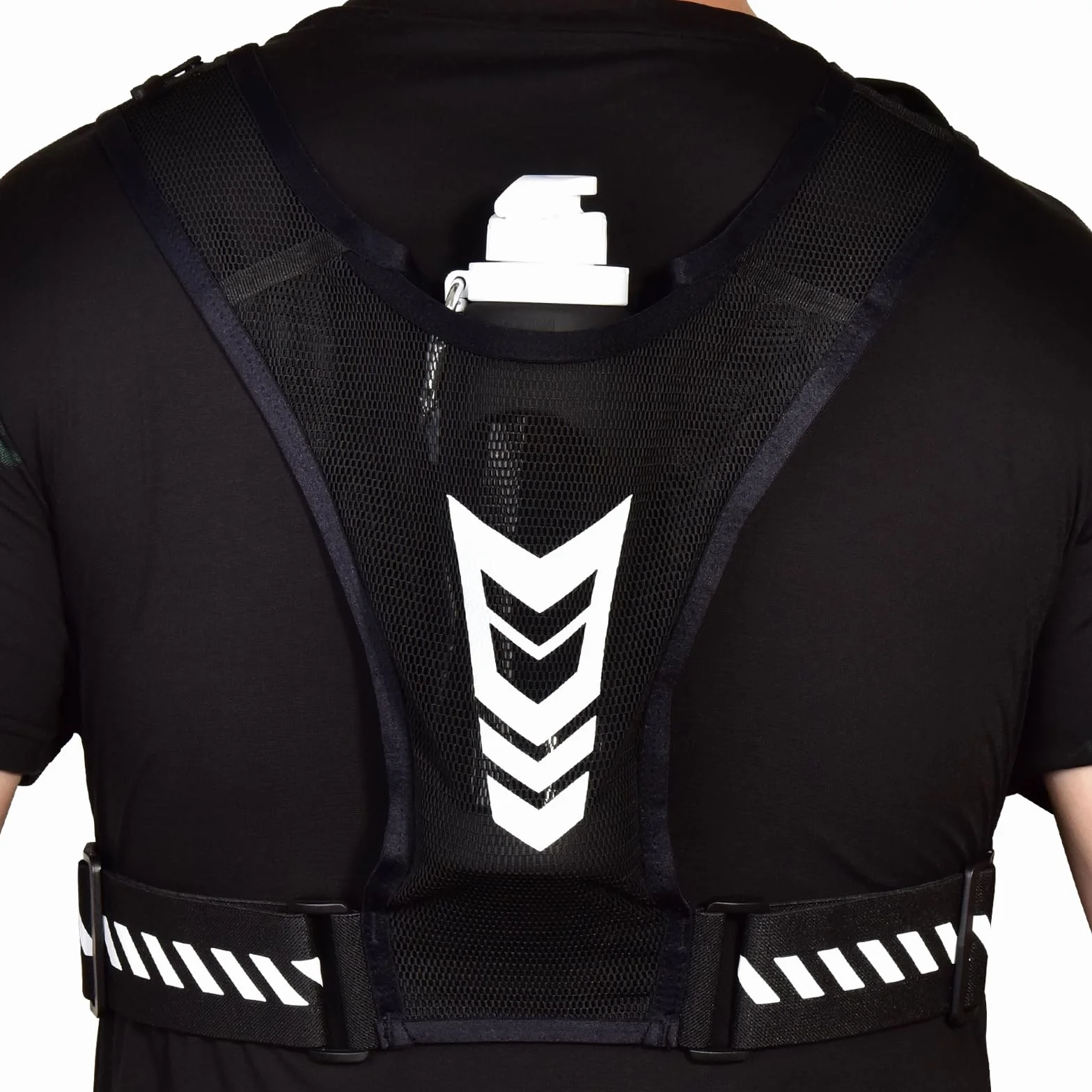 Gilet Running Impermeabile Riflettente con Porta Cellulare per Uomo Donna Jogging