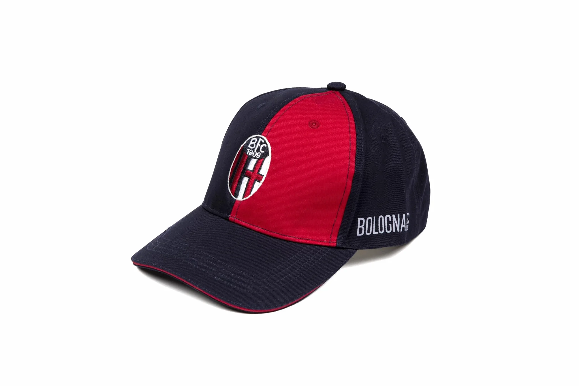Cappello Bologna Ufficiale Rossoblu Cappellino Berretto con Visiera Bicolor