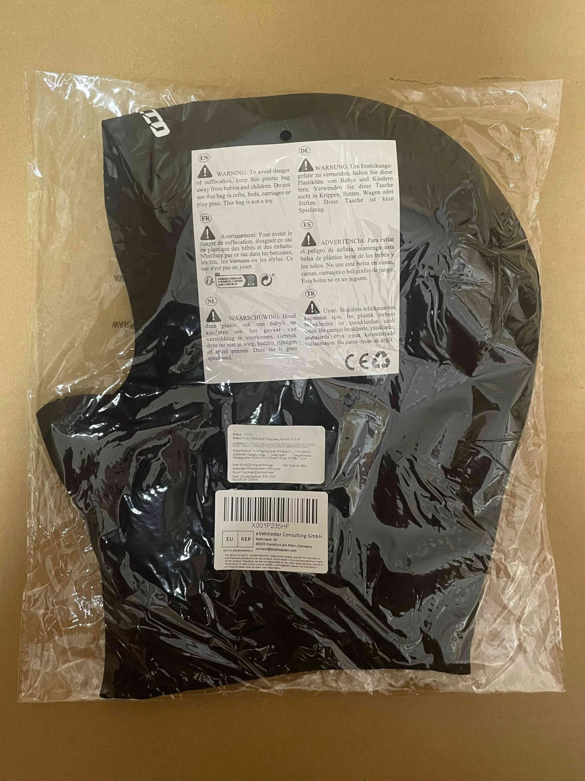 ZCCO Cuffia da immersione in neoprene 3 mm per subacquea, surf, kayak, nuoto