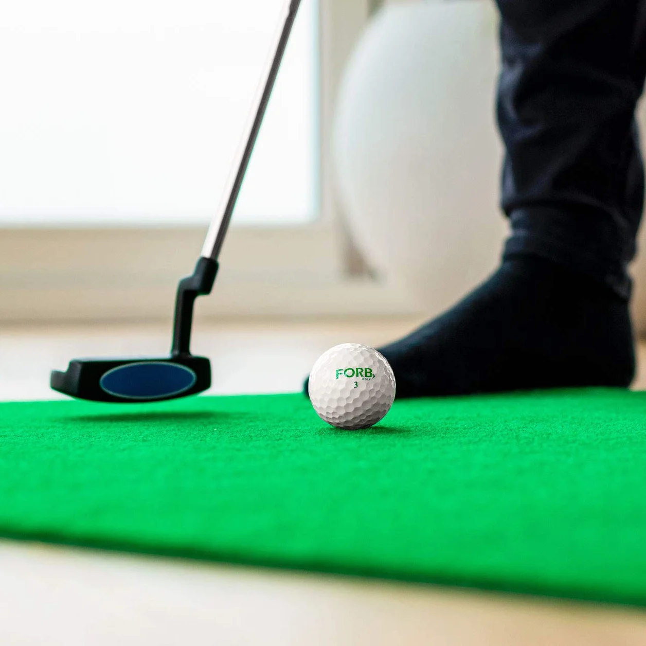 FORB Tappetino Putting da Golf 3 Buche Allenamento Domestico 2 Dimensioni