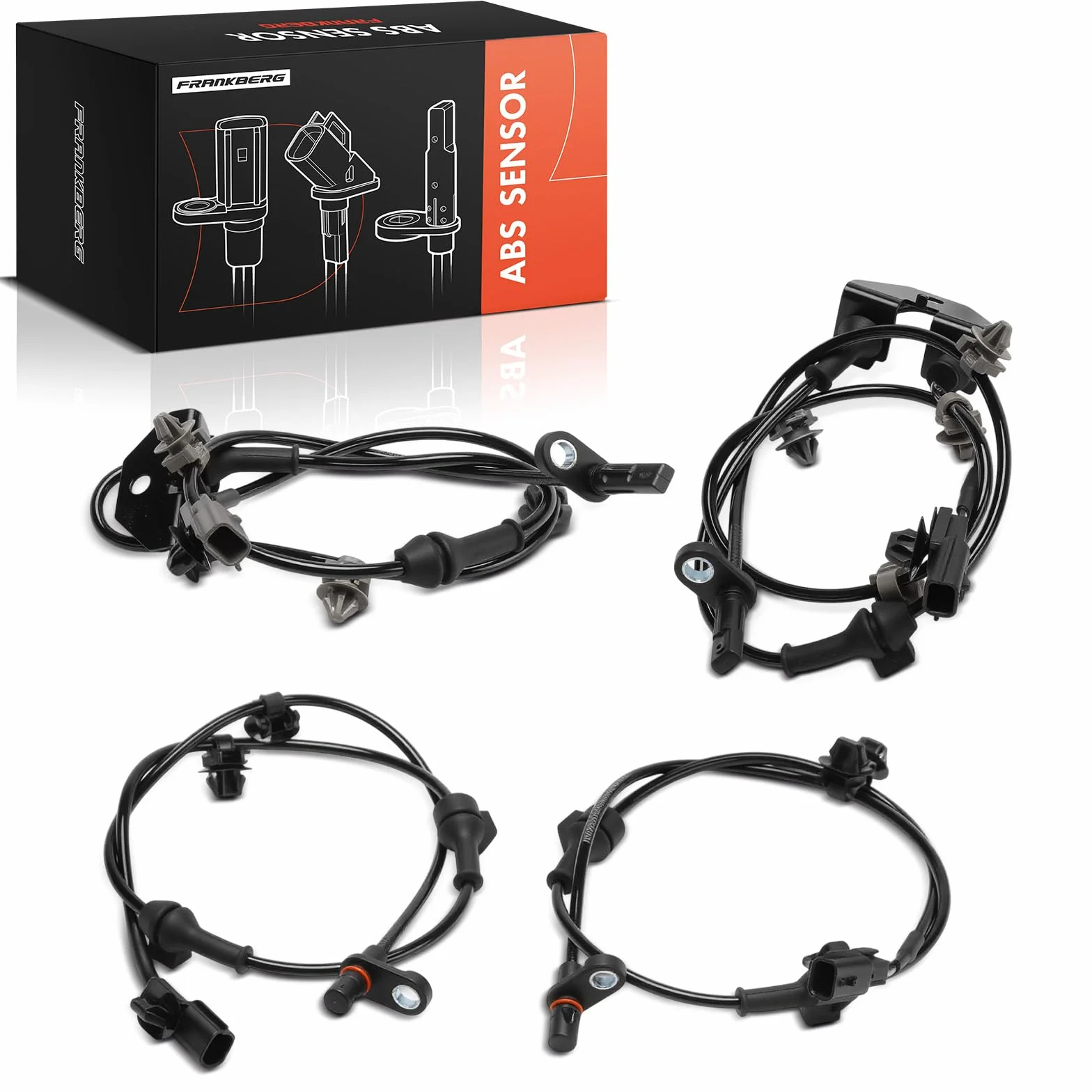 Frankberg 4x Sensore di velocità Sensore Velocità Ruota Sensore ABS di velocità ABS Anteriore Posteriore Compatibile con Swift IV FZ NZ 2010-2025 Replace# 31581,109563
