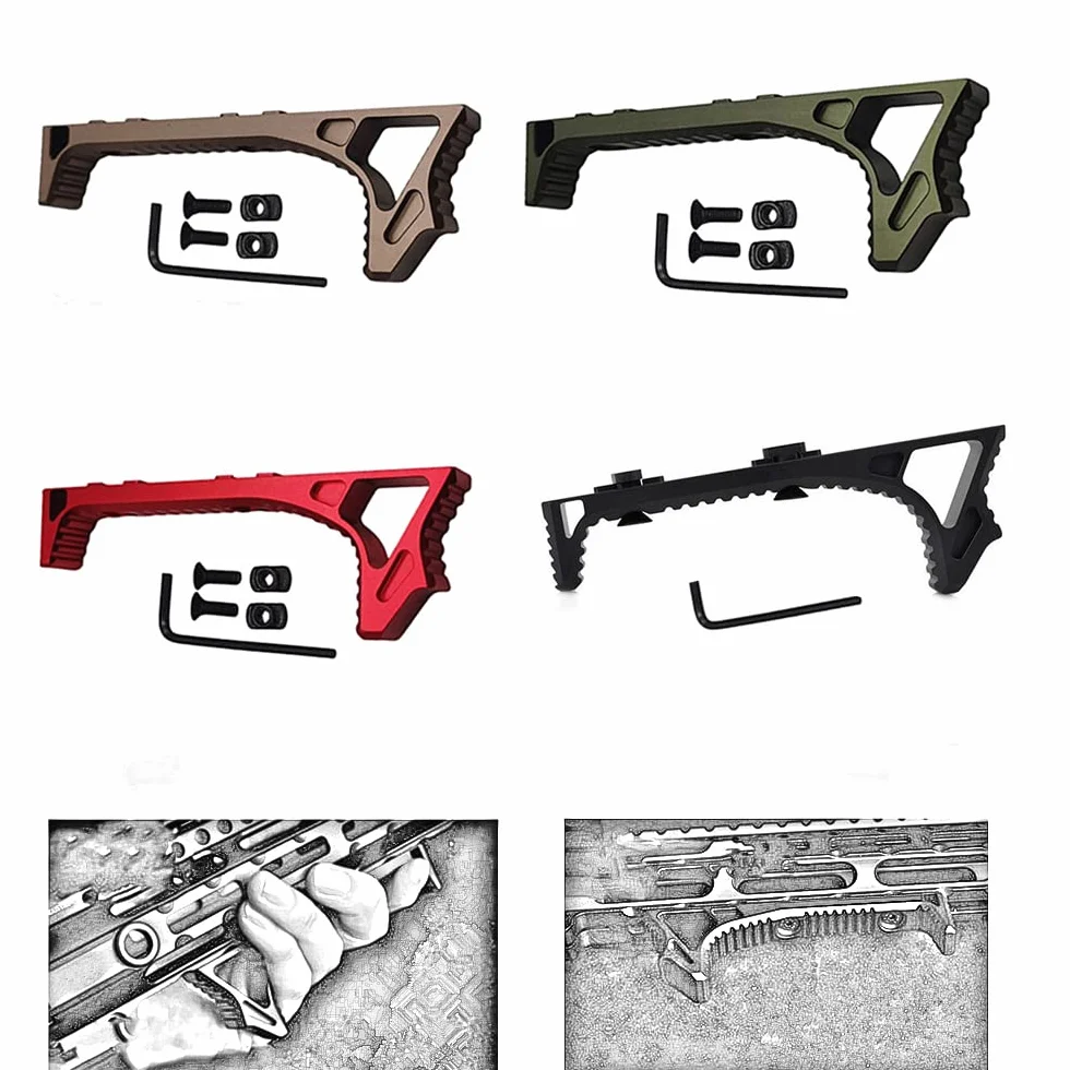 FIRECLUB M-Lok Curved Angled Hand Stop Aluminum Rail System