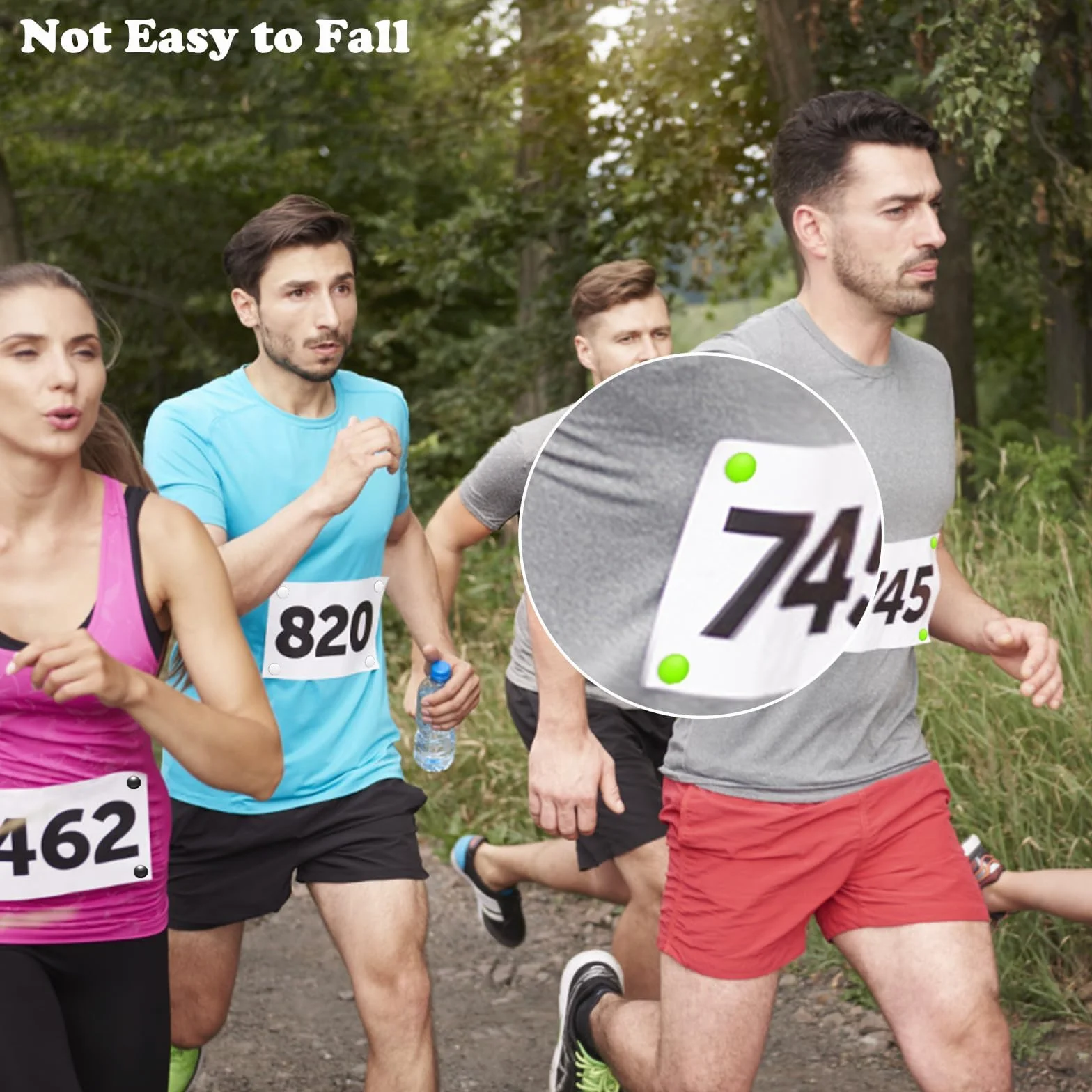 Fermagli per pettorali da corsa maratona, portanumero, magneti, fibbia, bianco nero, 12 pezzi