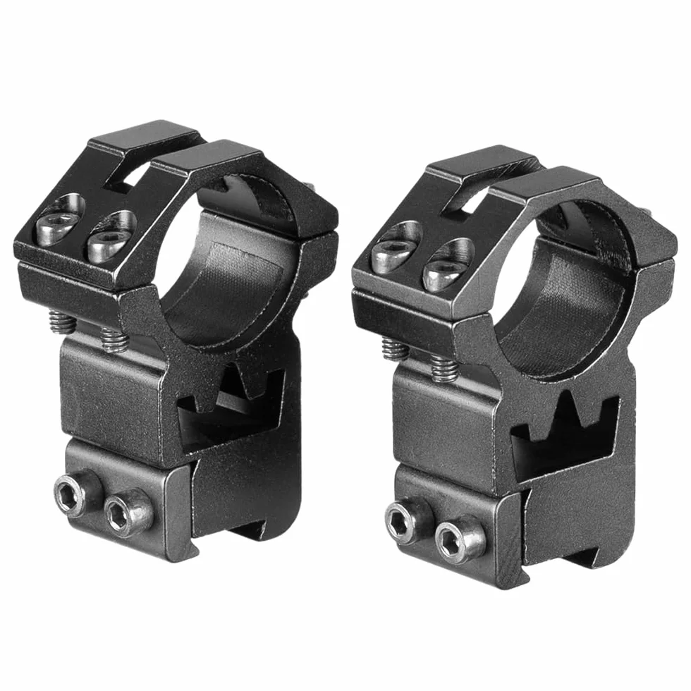 Una Coppia 25.4mm Anelli di Montaggio Ottico Dovetail Doppio Nail Base 11MM Rail Altezza Sella