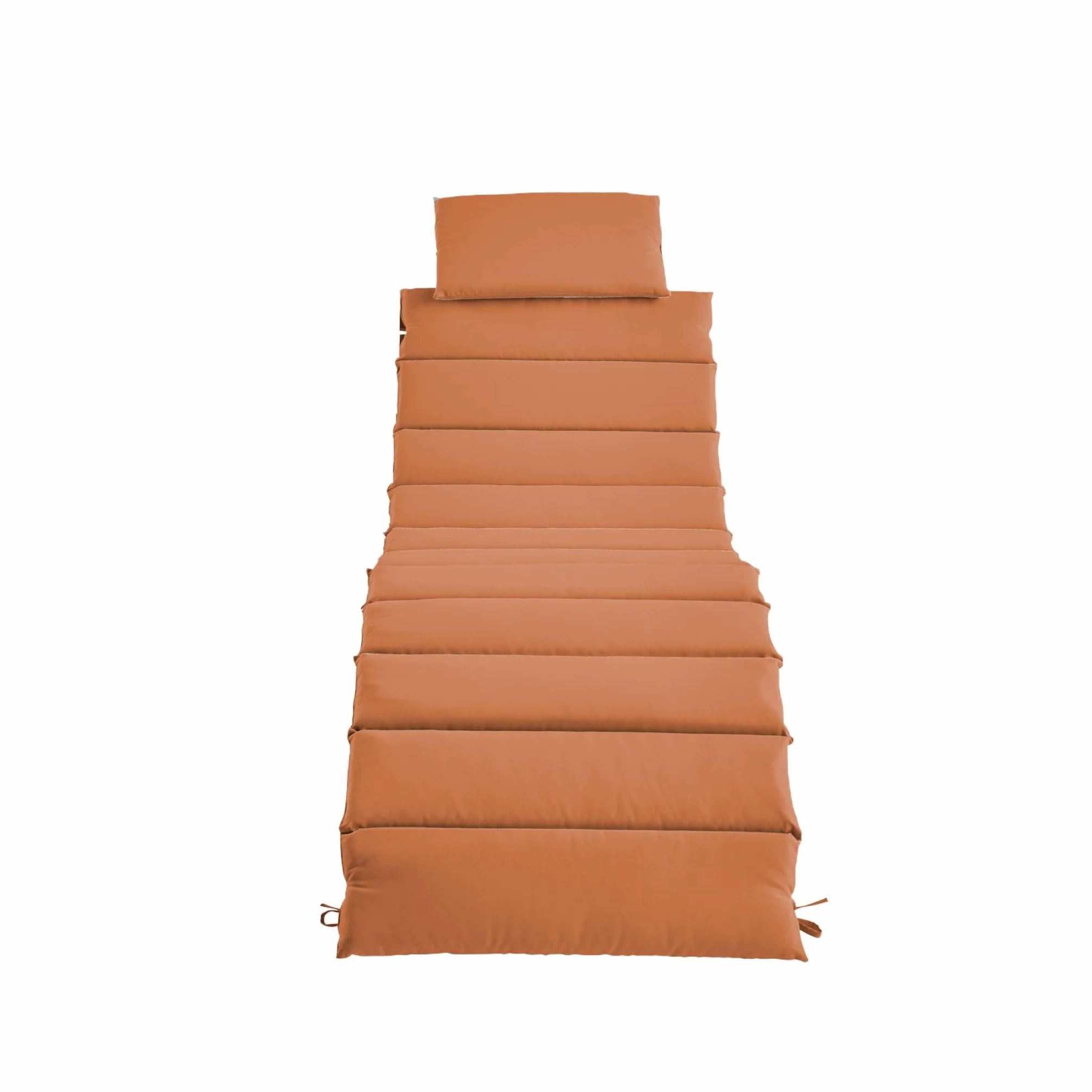 Set 2 lettini prendisole in legno di acacia Terracotta - 184x55x63.5 cm