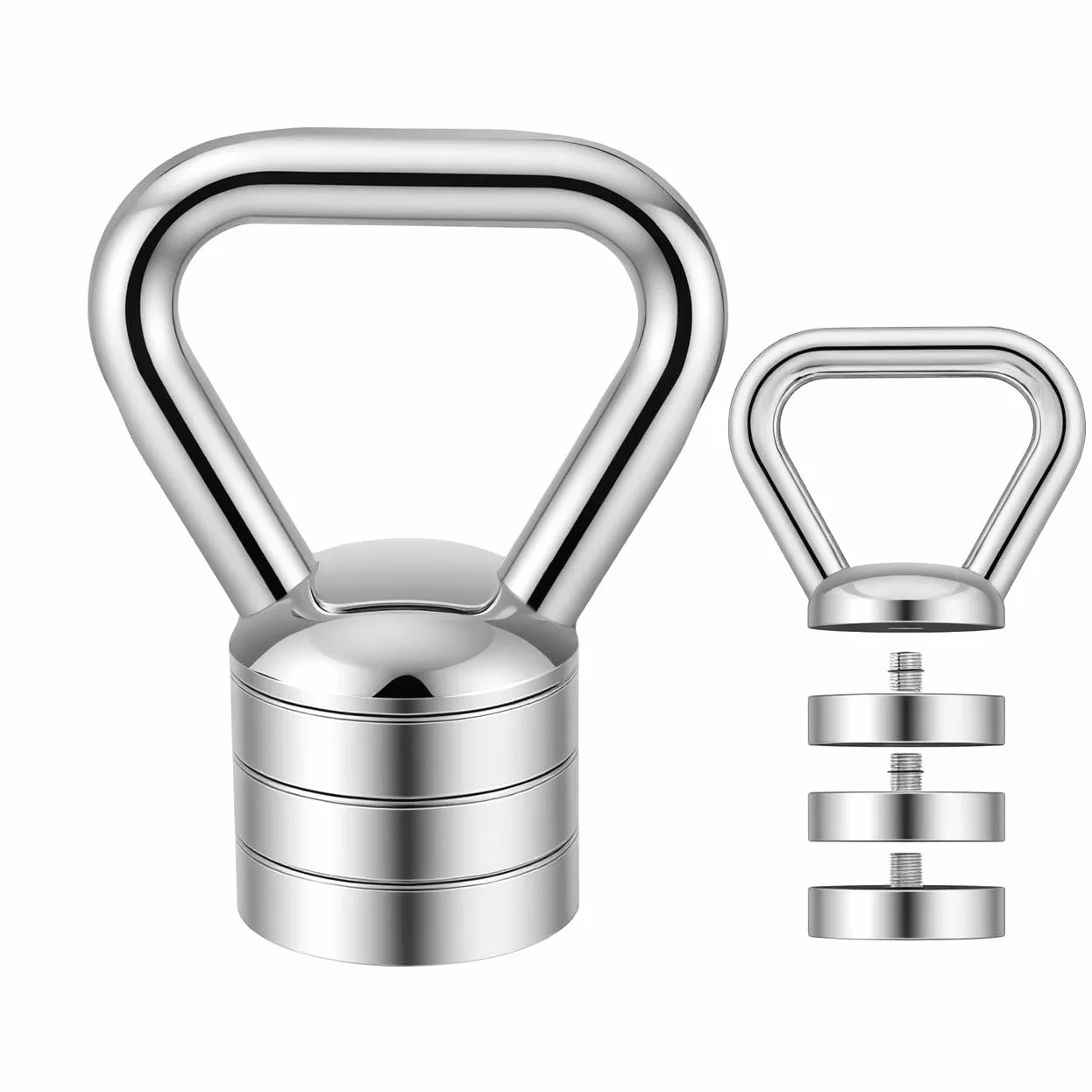 bimiti Kettlebell regolabile da 10 kg, set 4 in 1 | Kettlebell regolabile da 3/5/8/10 kg, per allenamento completo del corpo a casa o in palestra