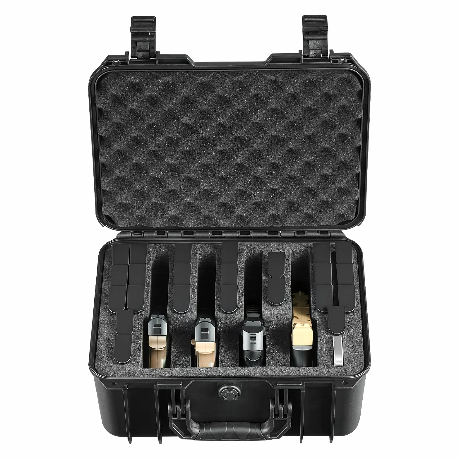 VEVOR Custodia Rigida per Pistola Impermeabile IP67 404x319x192 mm 4 Pistole Fodera Schiuma XPE