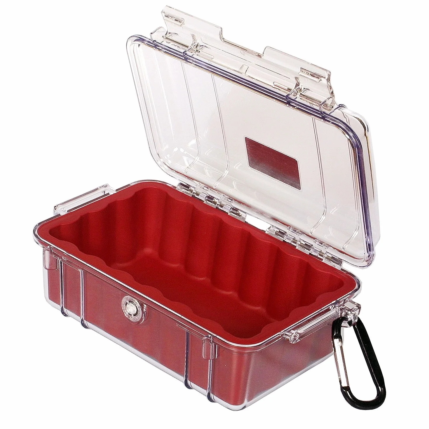 Pelican Micro Case 1050, Colore Rosso/Transparente