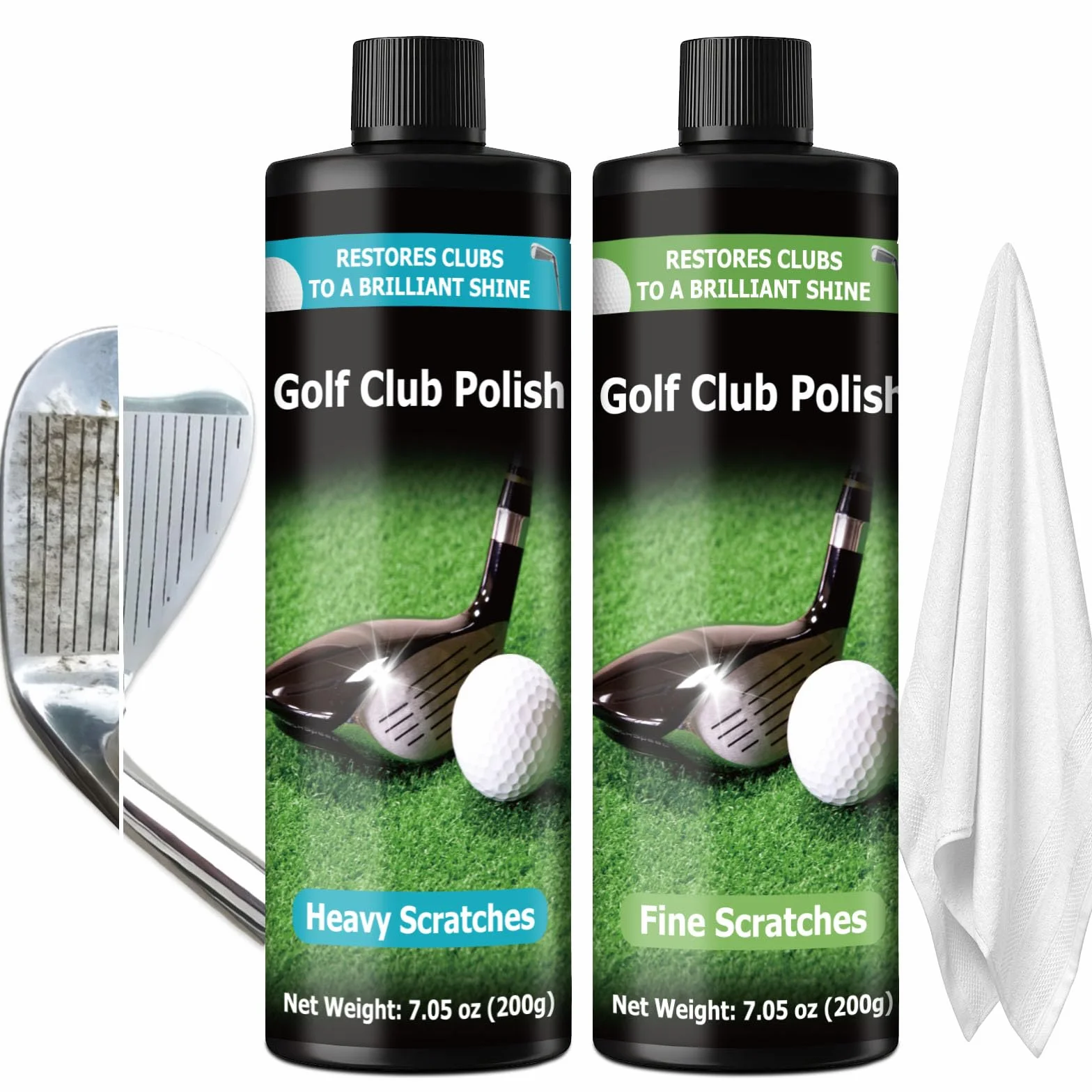 Kit lucidatura mazze golf 400 ml rimuove graffi metallo zinco alluminio acciaio