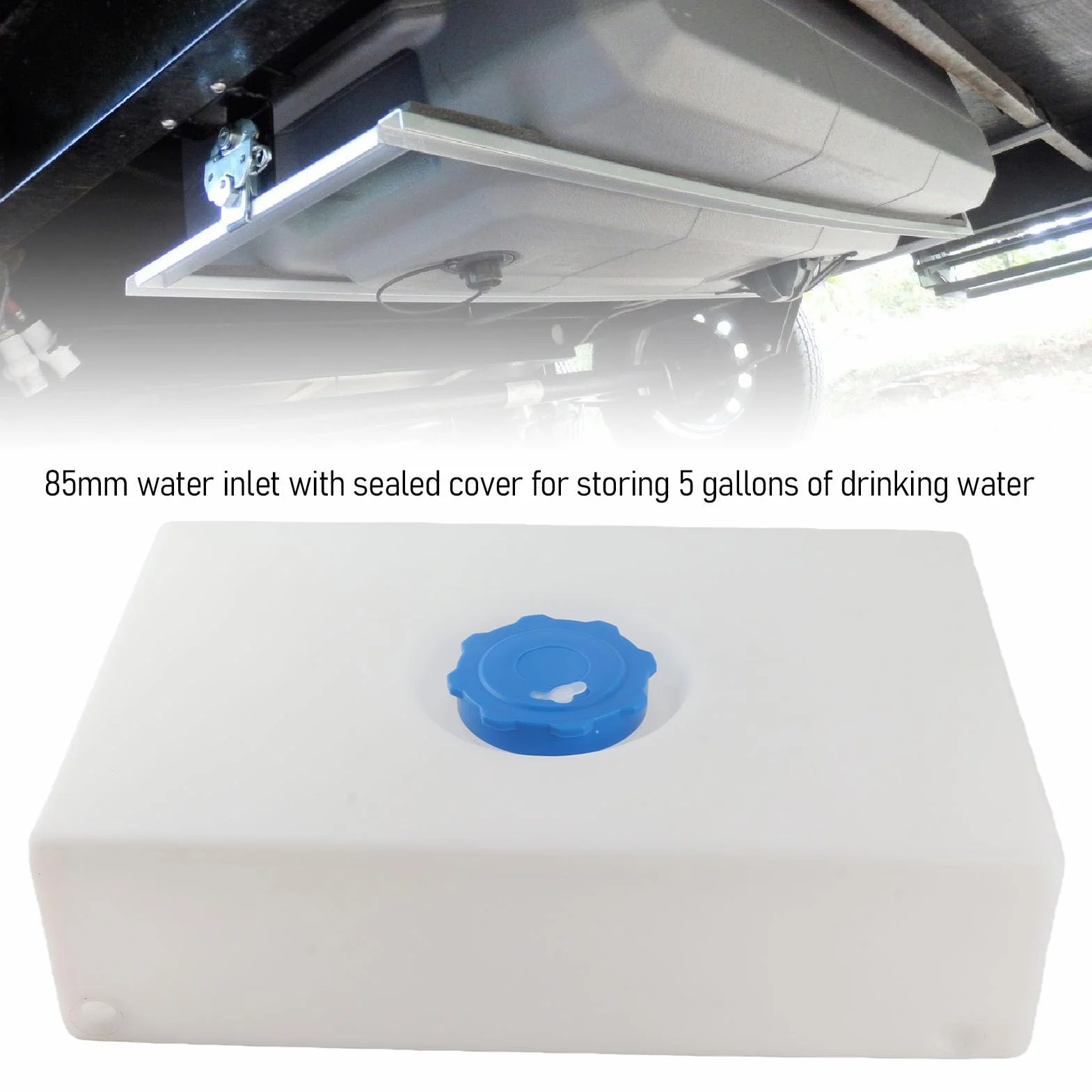 Serbatoio d'Acqua Dolce LLDPE 5 Galloni 20.47 x 13.39 x 5.51 Pollici per Barca Yacht