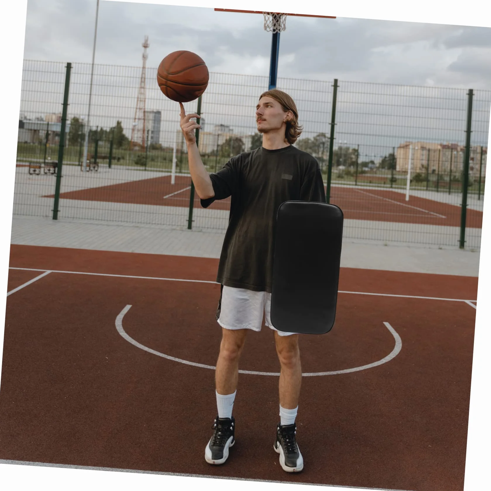 Sosoport Cuscino Blocco Basket in PU Leather e Schiuma per Allenamento Professionale