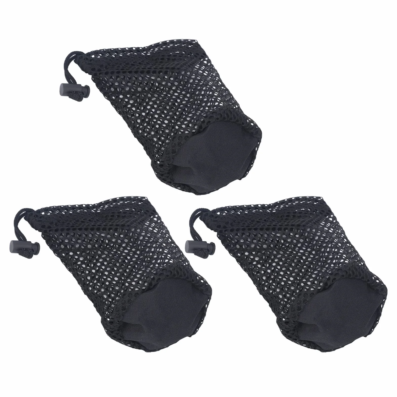Borsa da golf in rete nylon nero per palline da 12 a 16