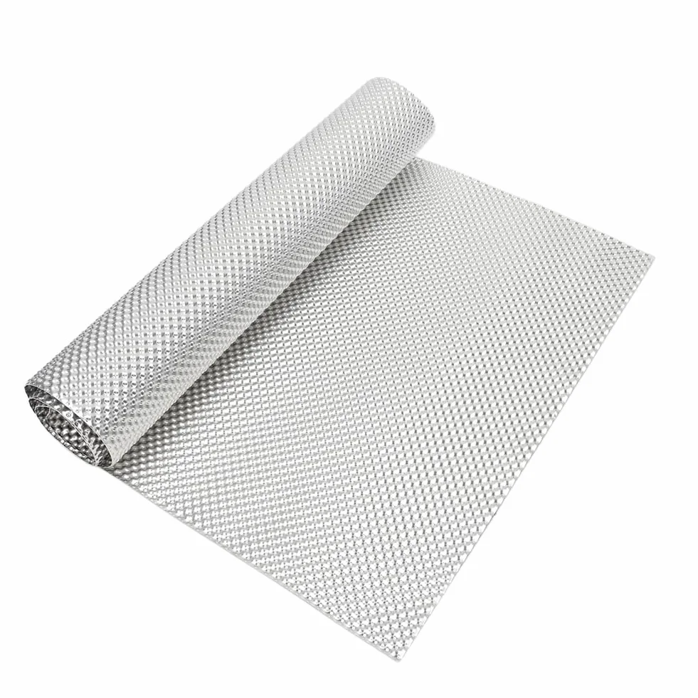 Piastra Termica Isolante in Alluminio, 100x40cm Lamiera di calore goffrata, Paratia Termica Auto per Alte Temperature, Paracalore Termo Isolante per Tubo Scarico Auto Moto