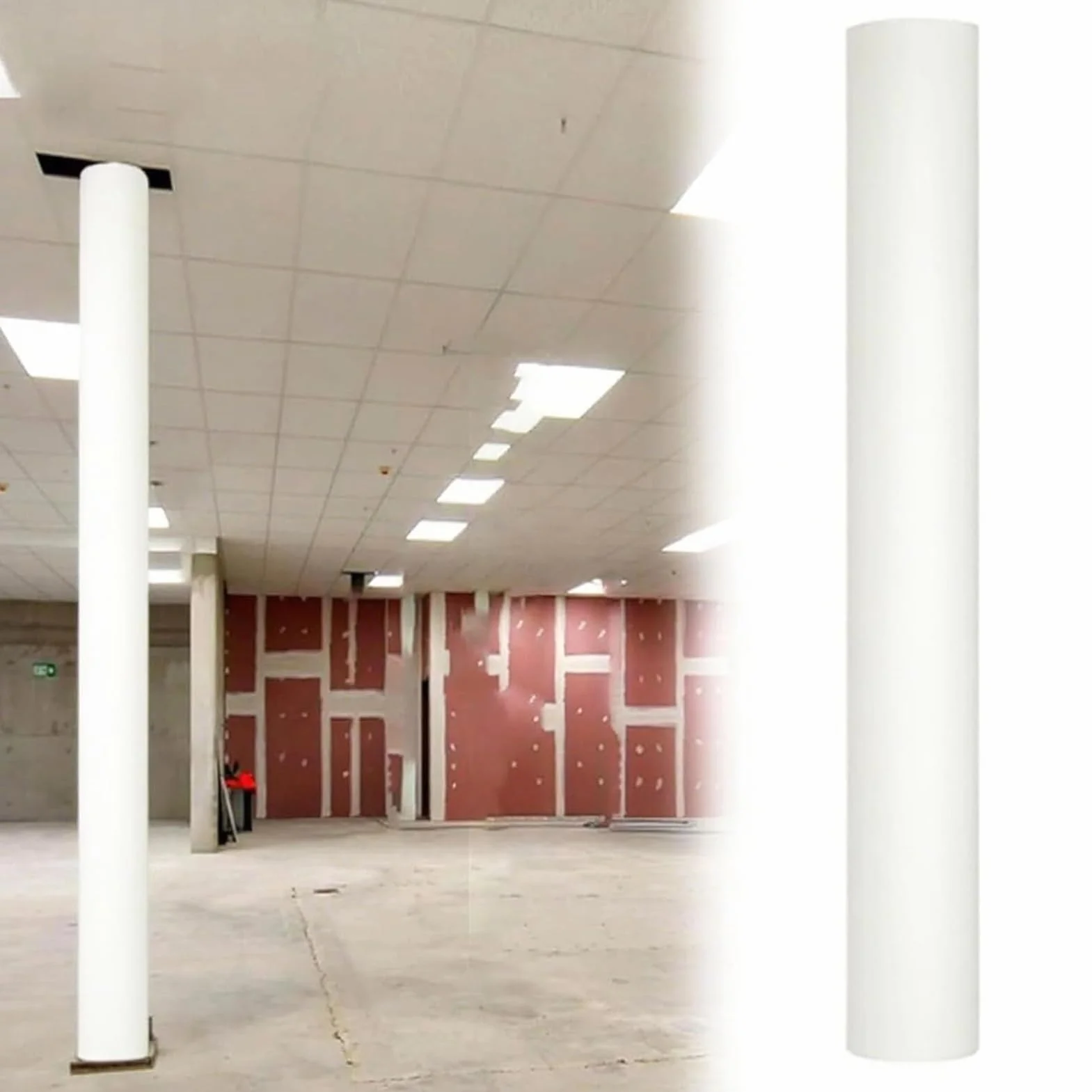 Imbottitura rotonda per colonne sportive e utilitarie, facile installazione per garage e cantine