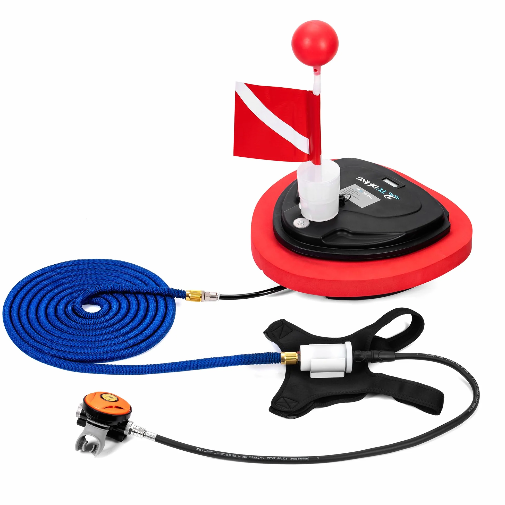 TUDIVING Ventilatore per immersioni subacquee aggiornato, sistema senza serbatoio, serbatoio portatile ricaricabile, compressore d'aria impermeabile