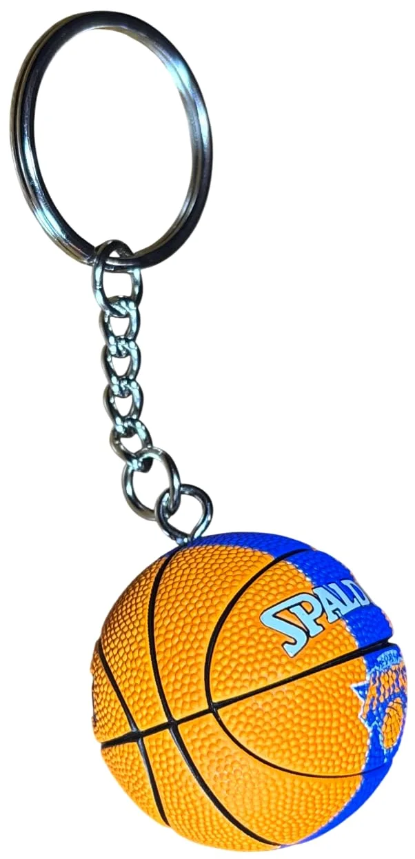Generico Portachiavi knick palla basket arancione blu uomo donna bambino accessorio zaino fan idea regalo