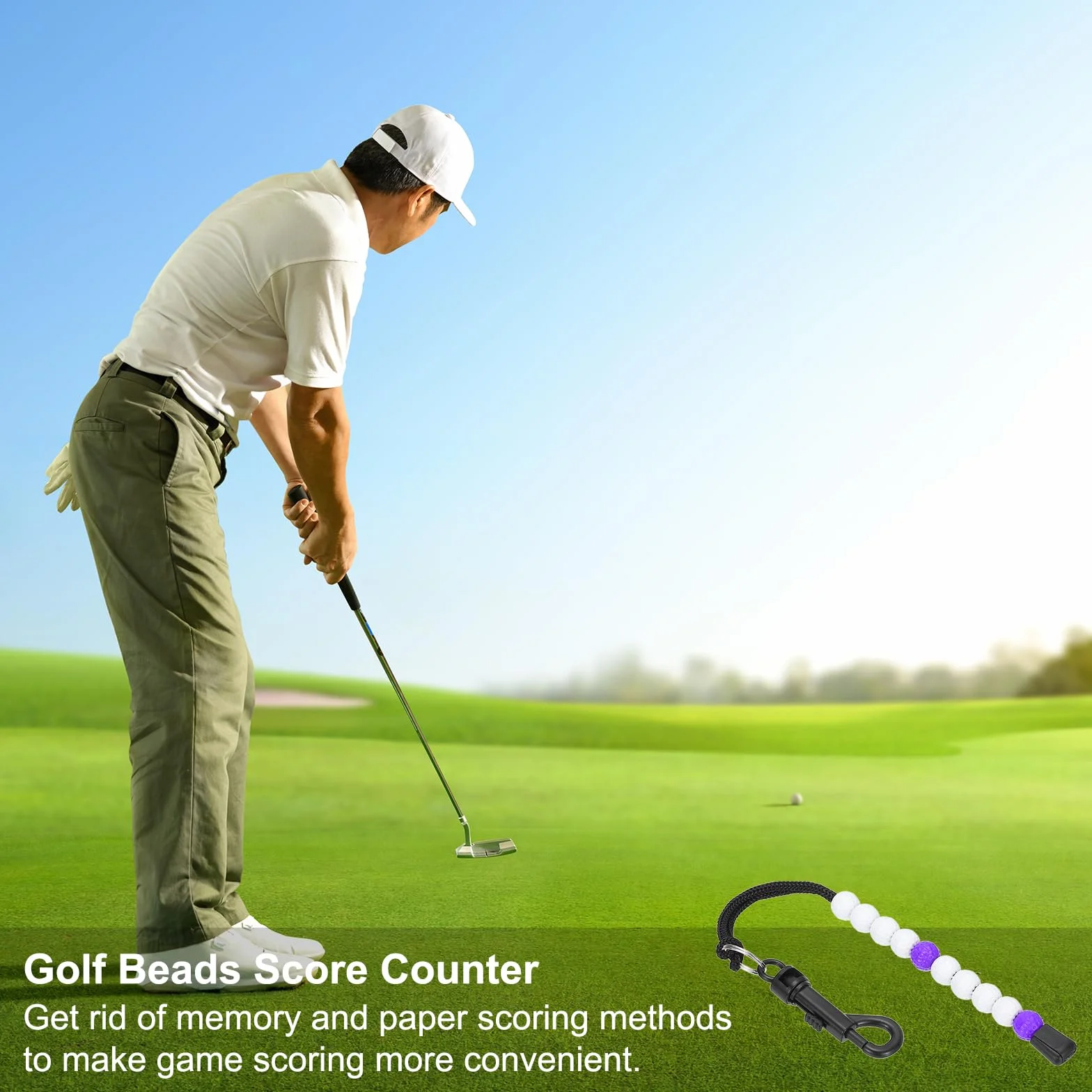 PATIKIL Golf Perline Punteggio Contatore 2pz con Clip Accessori