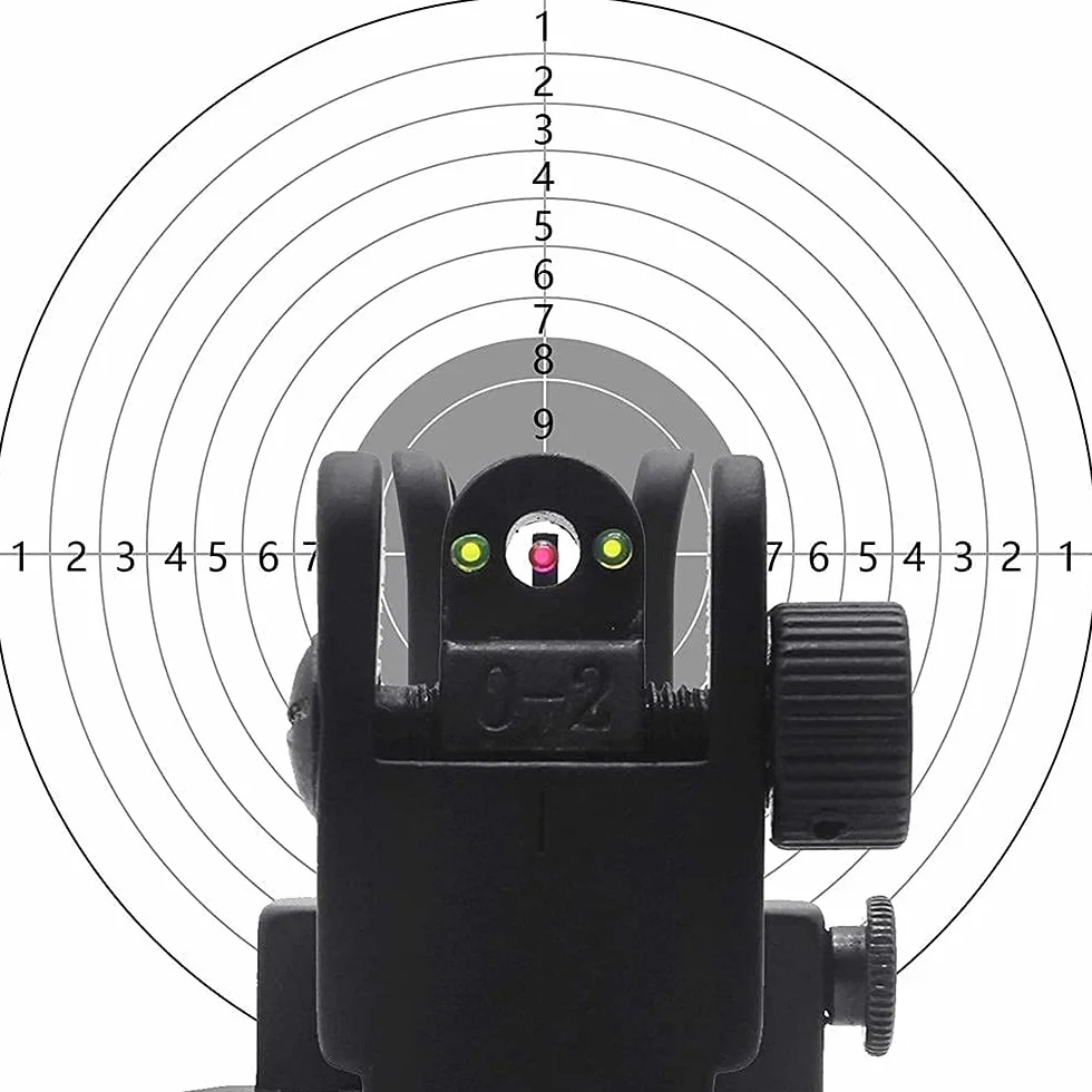 FIRECLUB AR15 Front and Rear Flip Up 45 Degree Rapid Transition BUIS Backup Iron Sight