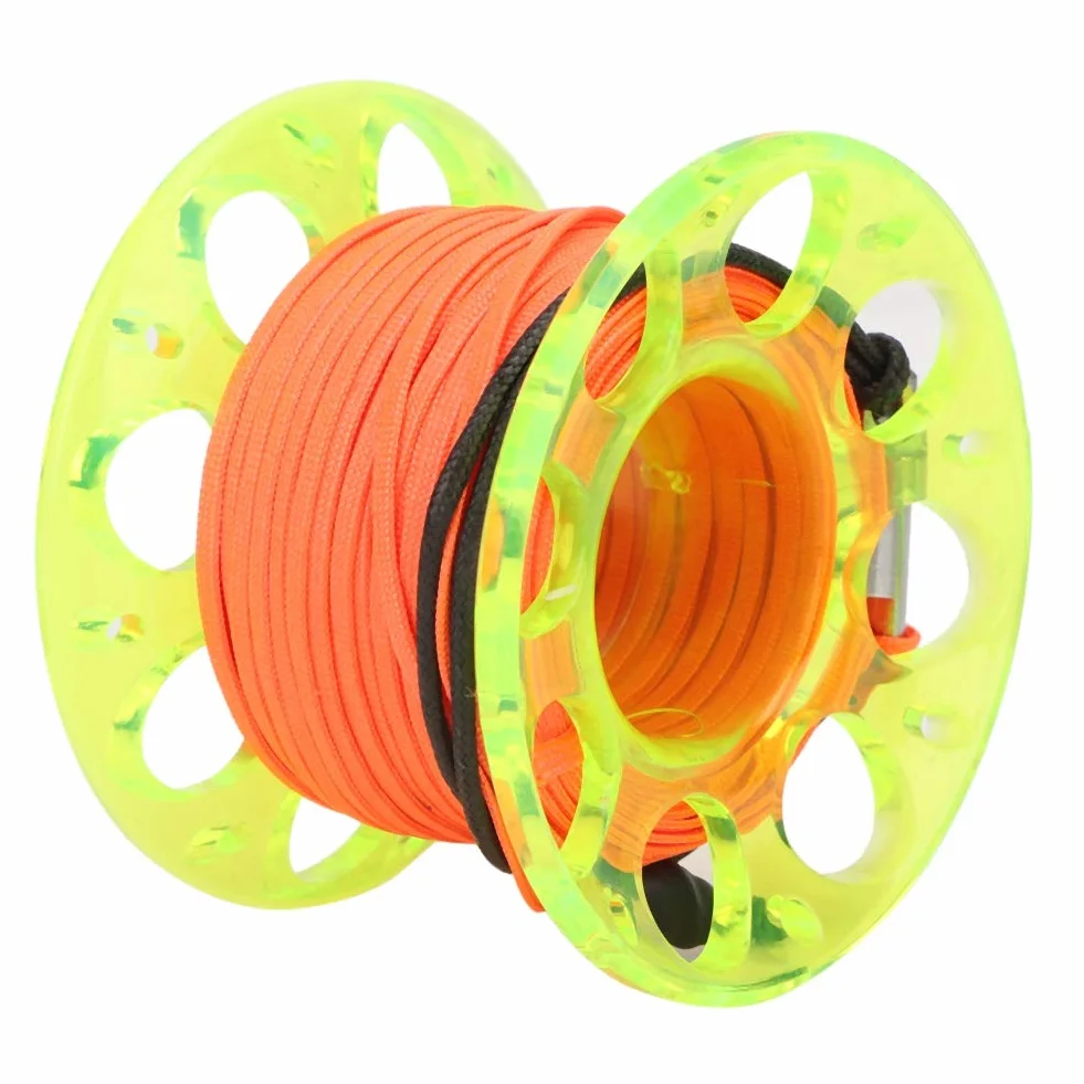Keenso Bobina da Immersione 15 m, Mulinello da Pesca con Gancio a Forma di P, Giallo