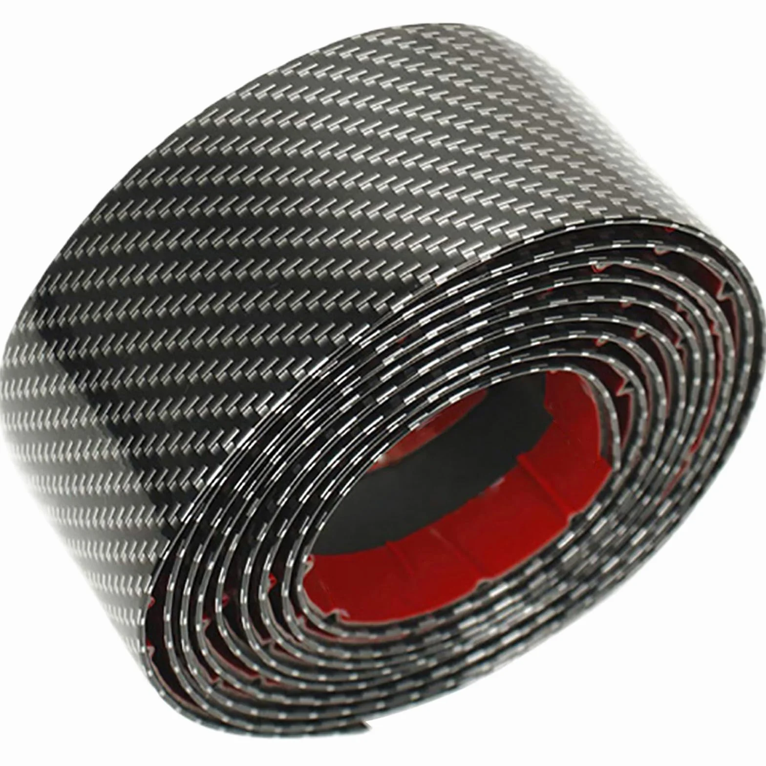 Protezioni per davanzali per porte auto in fibra di carbonio universali autoadesive per auto protettive per auto SUV Guardie per porte di camion (3CMX3M nero di carbonio) + raschietto giallo