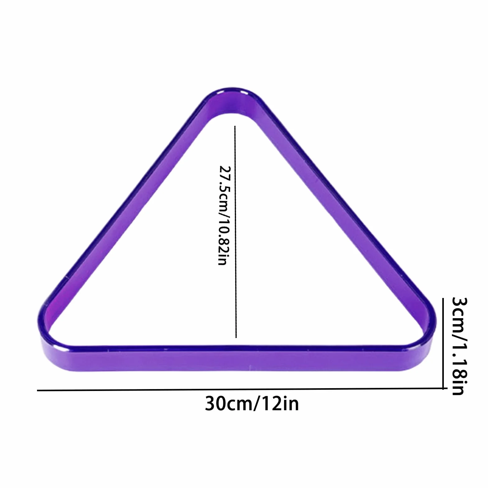 Triangolo da biliardo standard per tavoli da biliardo, resistente per allenamento, insegnamento e partite