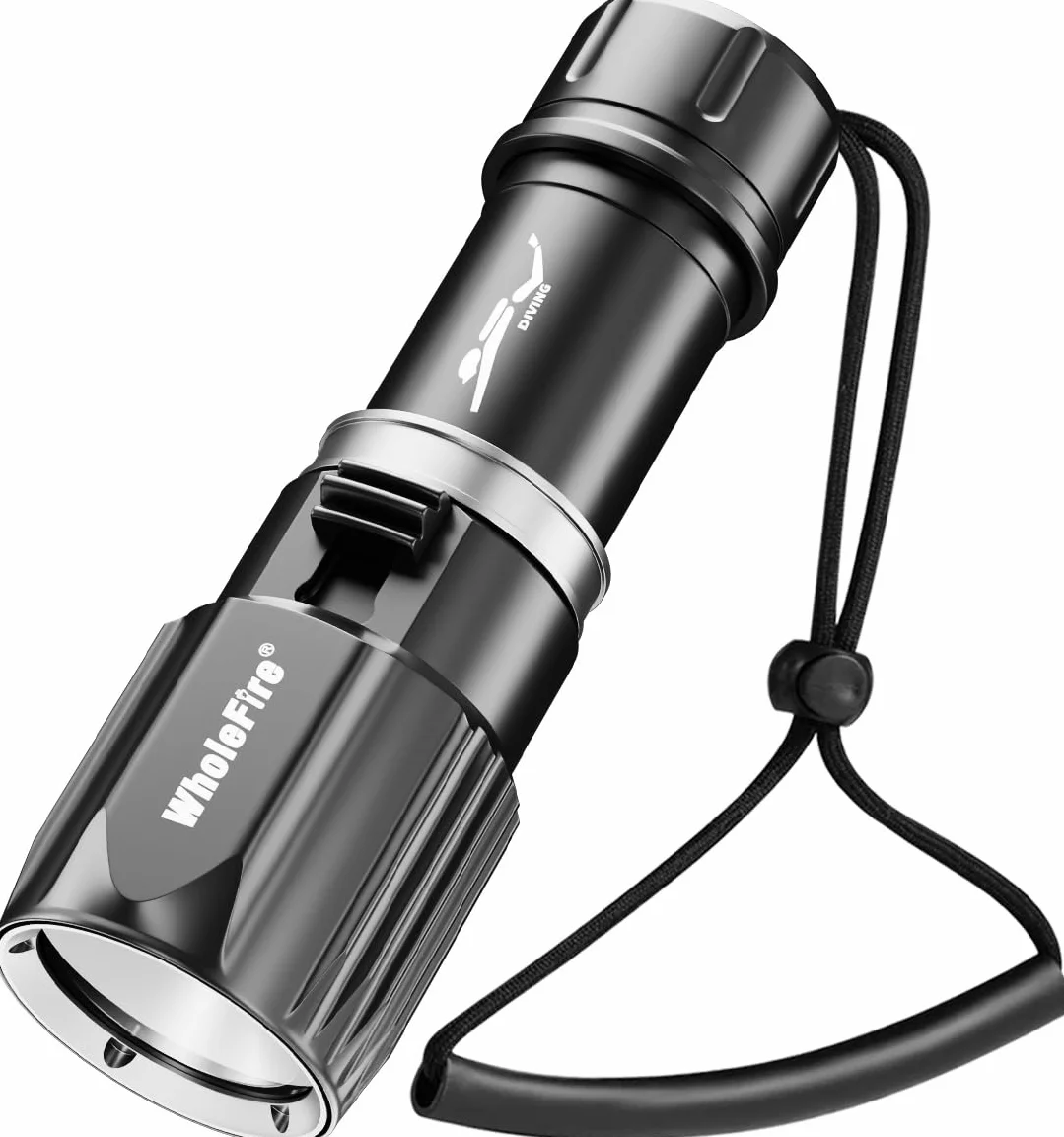 Torcia subacquea 6000 lumen XHP70 IPX8 30M LED