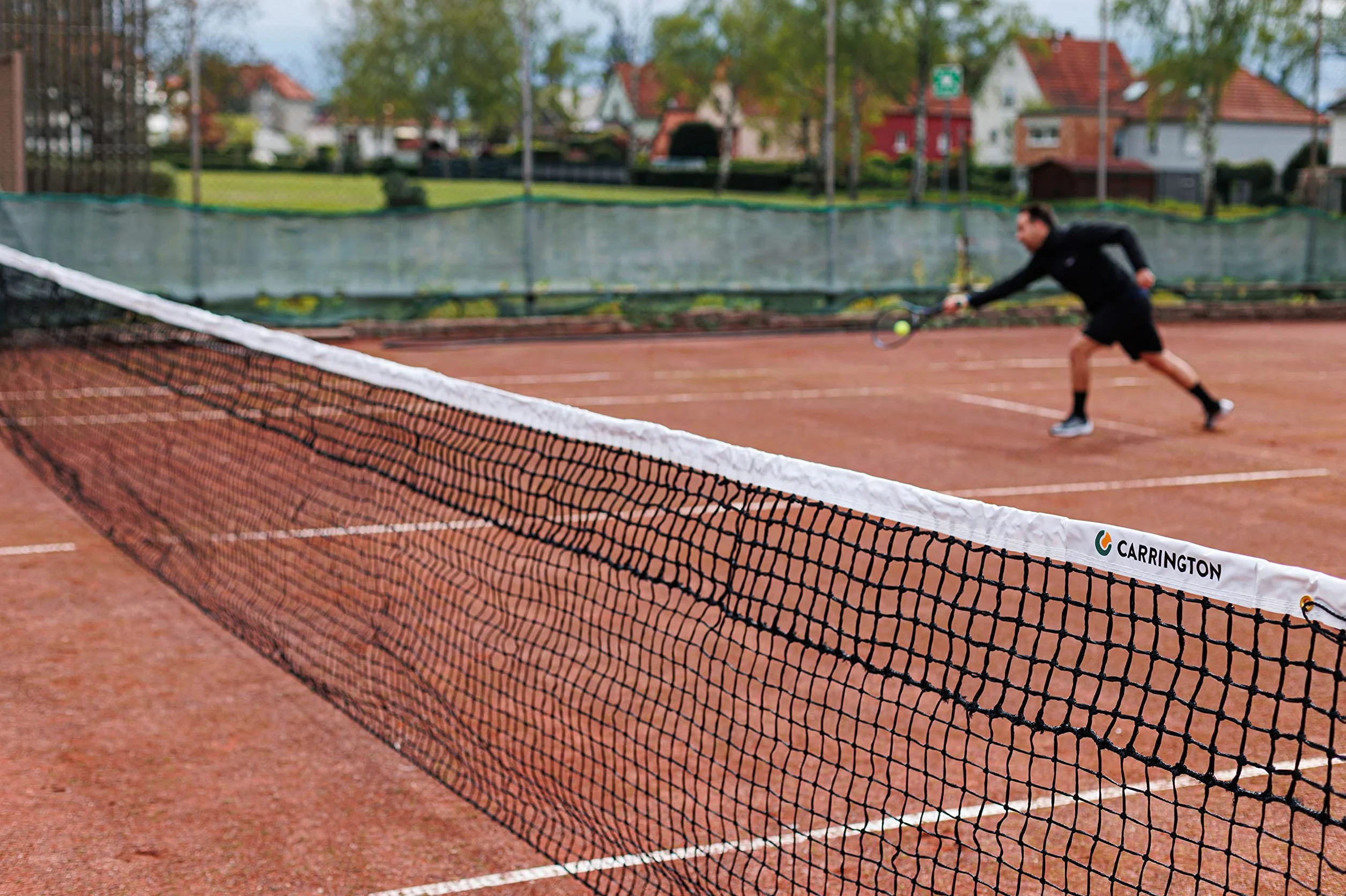 Carrington Rete da Tennis Regolamentare 3,5mm per Campi in Terra Rossa Maglia Doppia