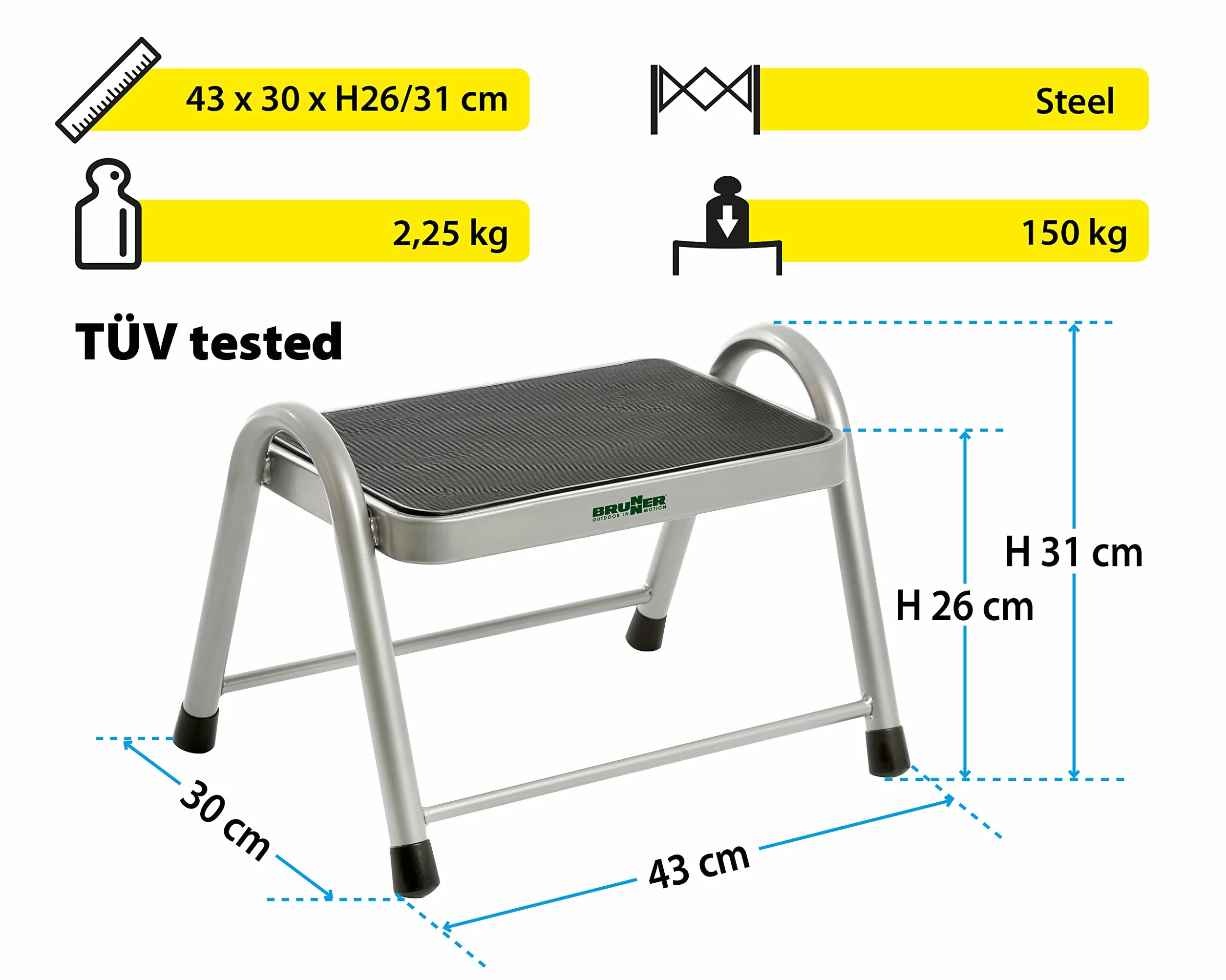 BRUNNER King Step Camping Step 150 kg