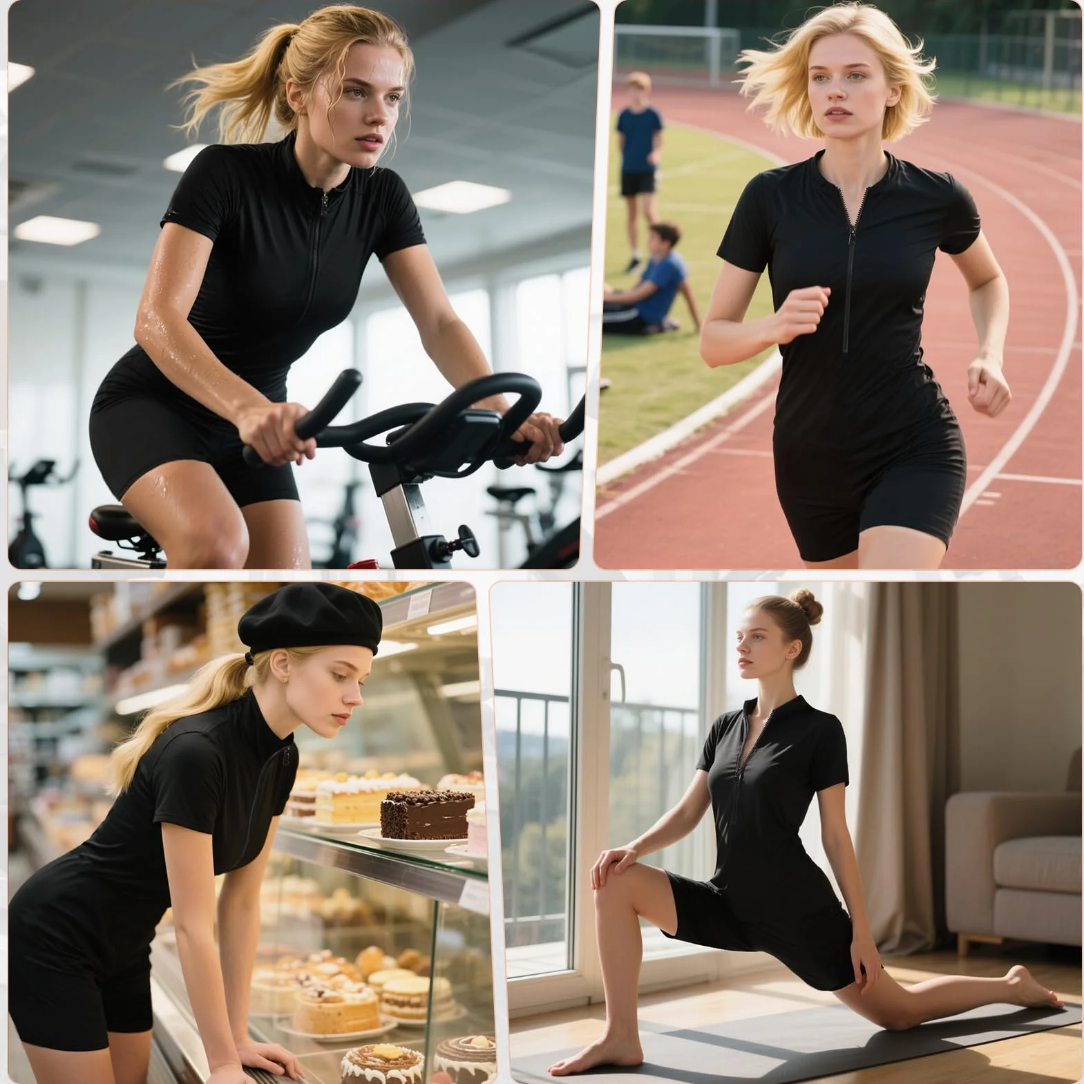 Kiiwah Tuta Sauna Dimagrante Donna, Tuta da Corpo Intero Effetto Sudare per Sport Yoga Fitness