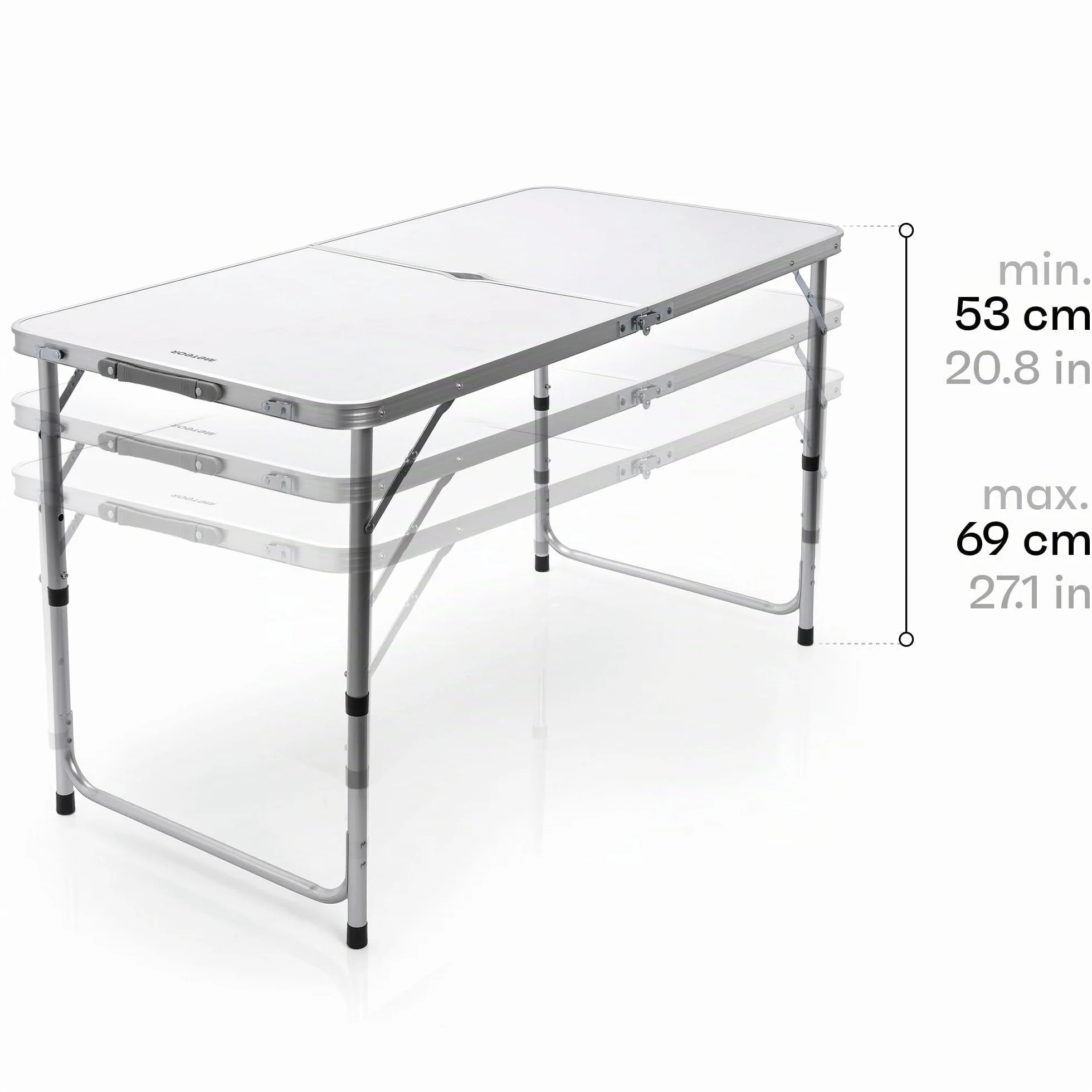 Meteor Tavolo e Sedie Pieghevoli Portatile Set con 4 Sgabelli per Campeggio Giardino Picnic