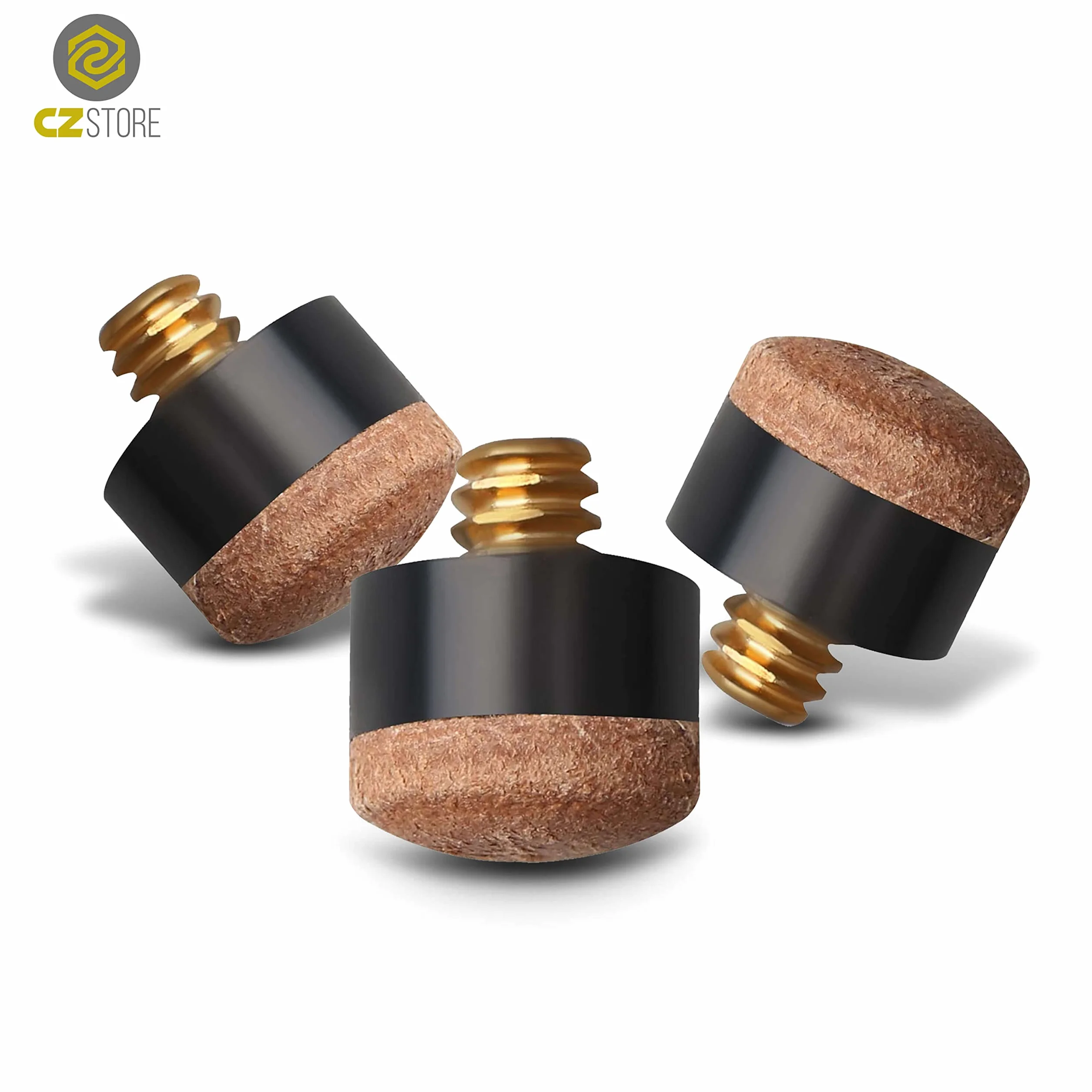 Punte per Stecche da Biliardo 10mm in Pelle con Vite in Ottone - Scatola 20 Pezzi