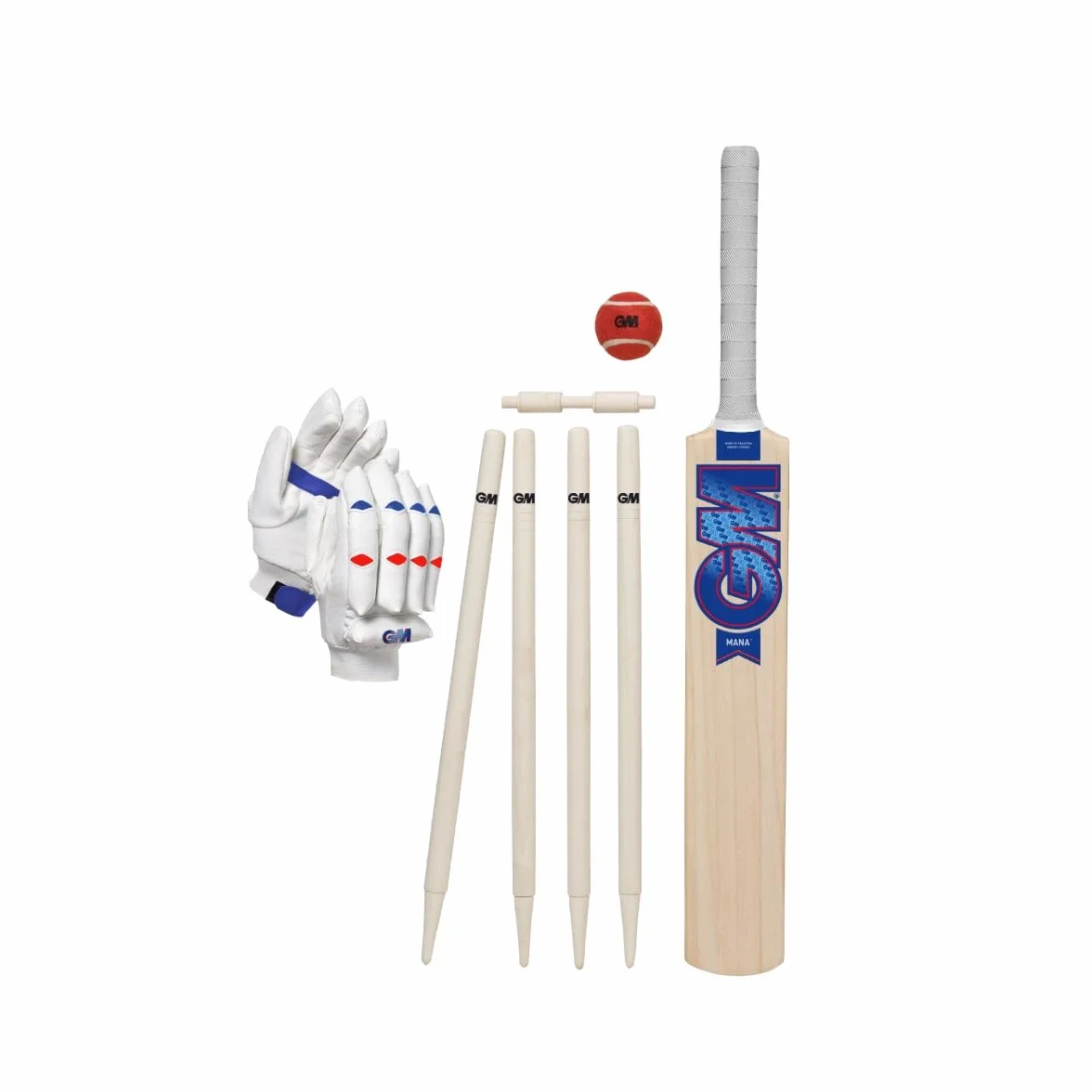 Gunn & Moore Mana Set Mazza da Cricket e ceppi Gioventù Unisex